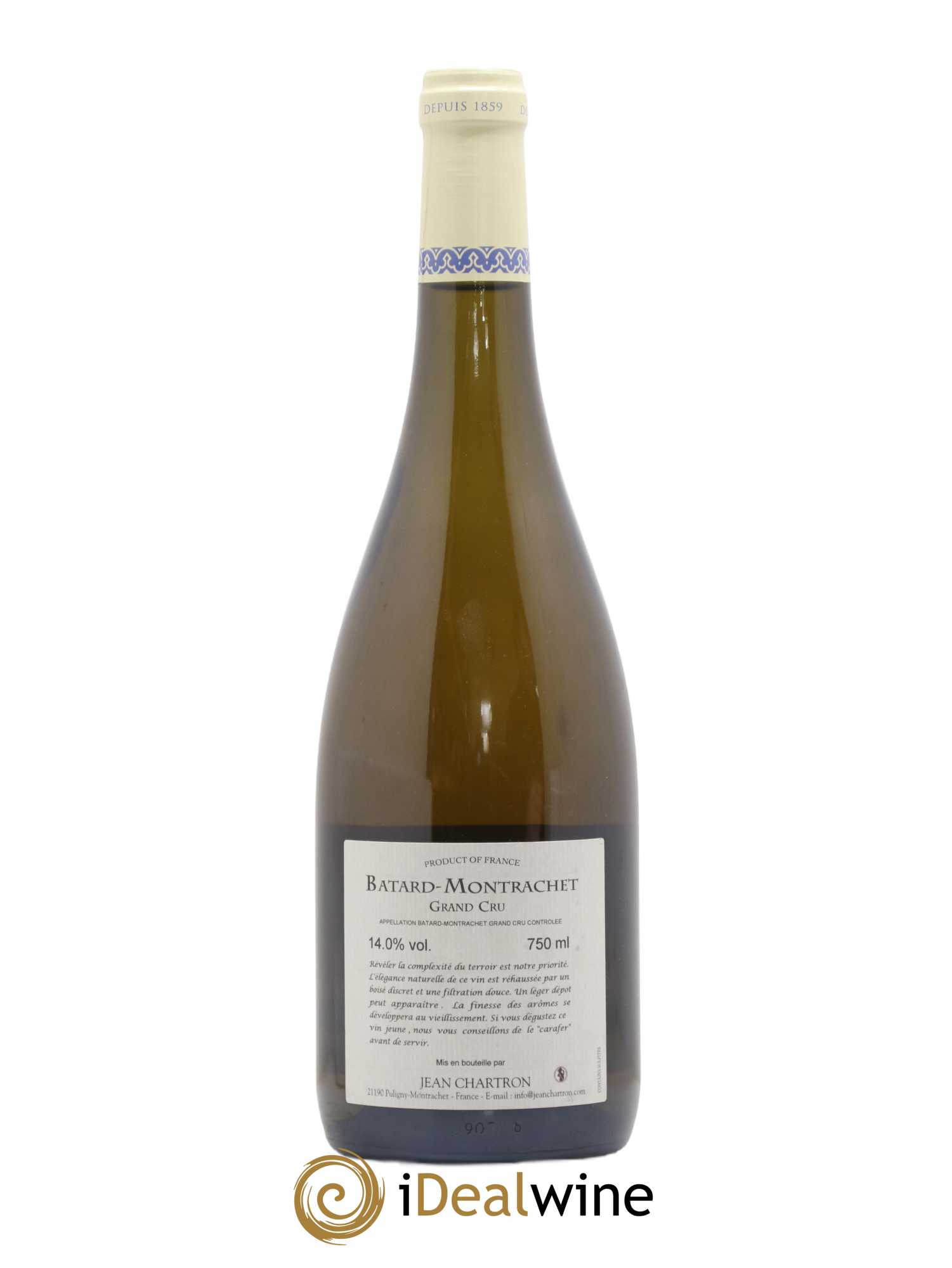 Bâtard-Montrachet Grand Cru Jean Chartron (Domaine) 2016 - Lot de 1 bouteille - 1