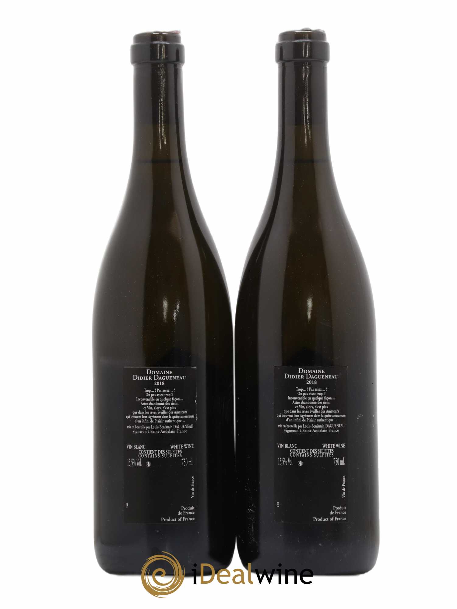 Vin de France (anciennement Pouilly-Fumé) Silex Dagueneau (Domaine Didier - Louis-Benjamin) 2018 - Lot de 2 bouteilles - 1