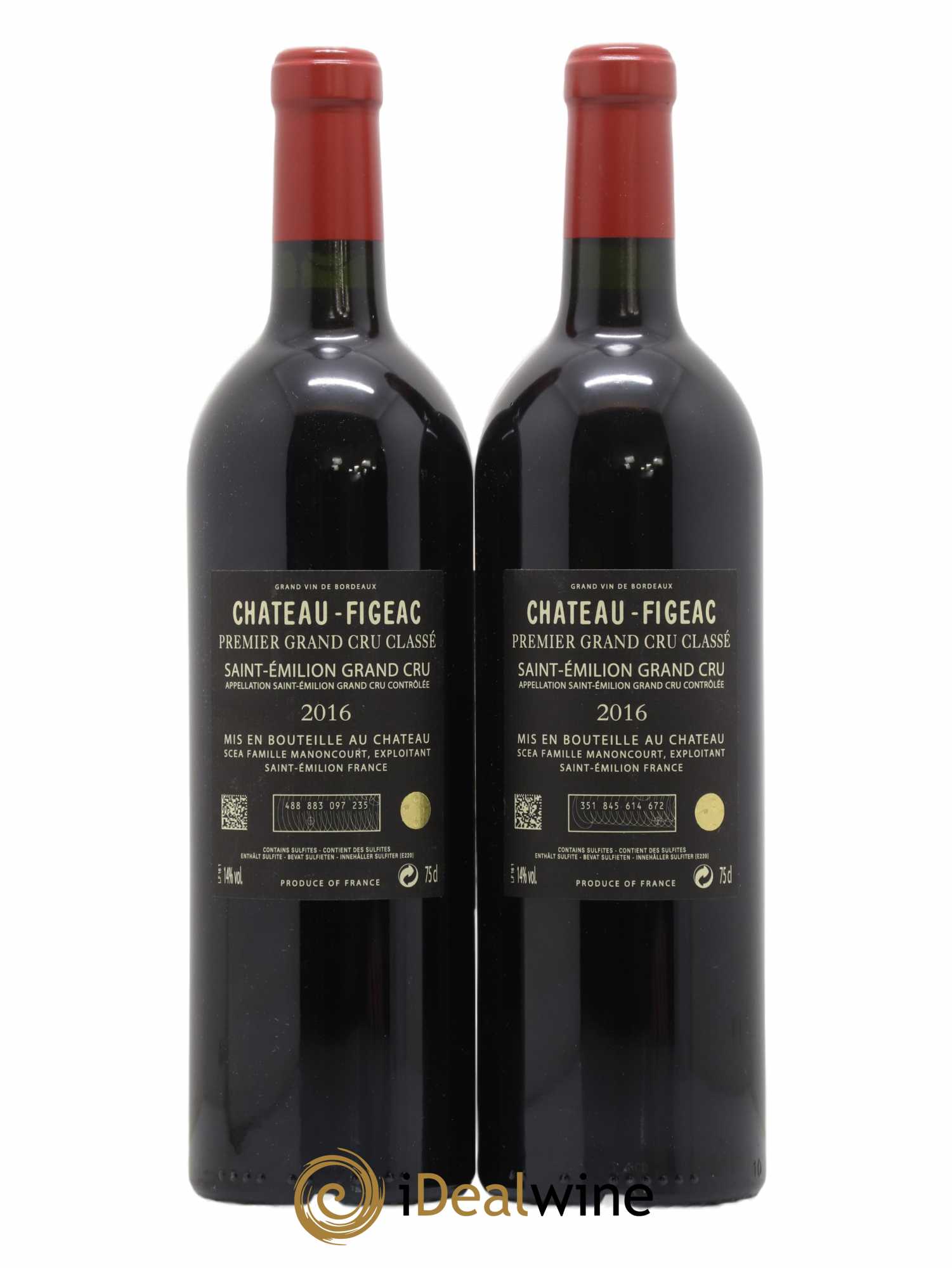 Château Figeac 1er Grand Cru Classé A 2016 - Lot de 2 bouteilles - 1