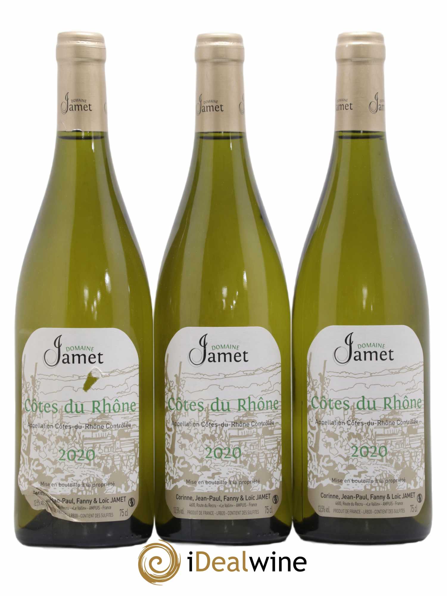Côtes-du-Rhône Jamet (Domaine) 2020 - Lot de 3 bouteilles - 0