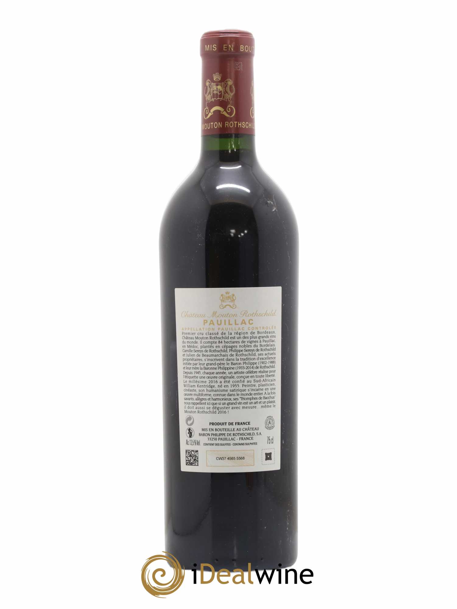 Château Mouton Rothschild 1er Grand Cru Classé 2016 - Lot de 1 bouteille - 1