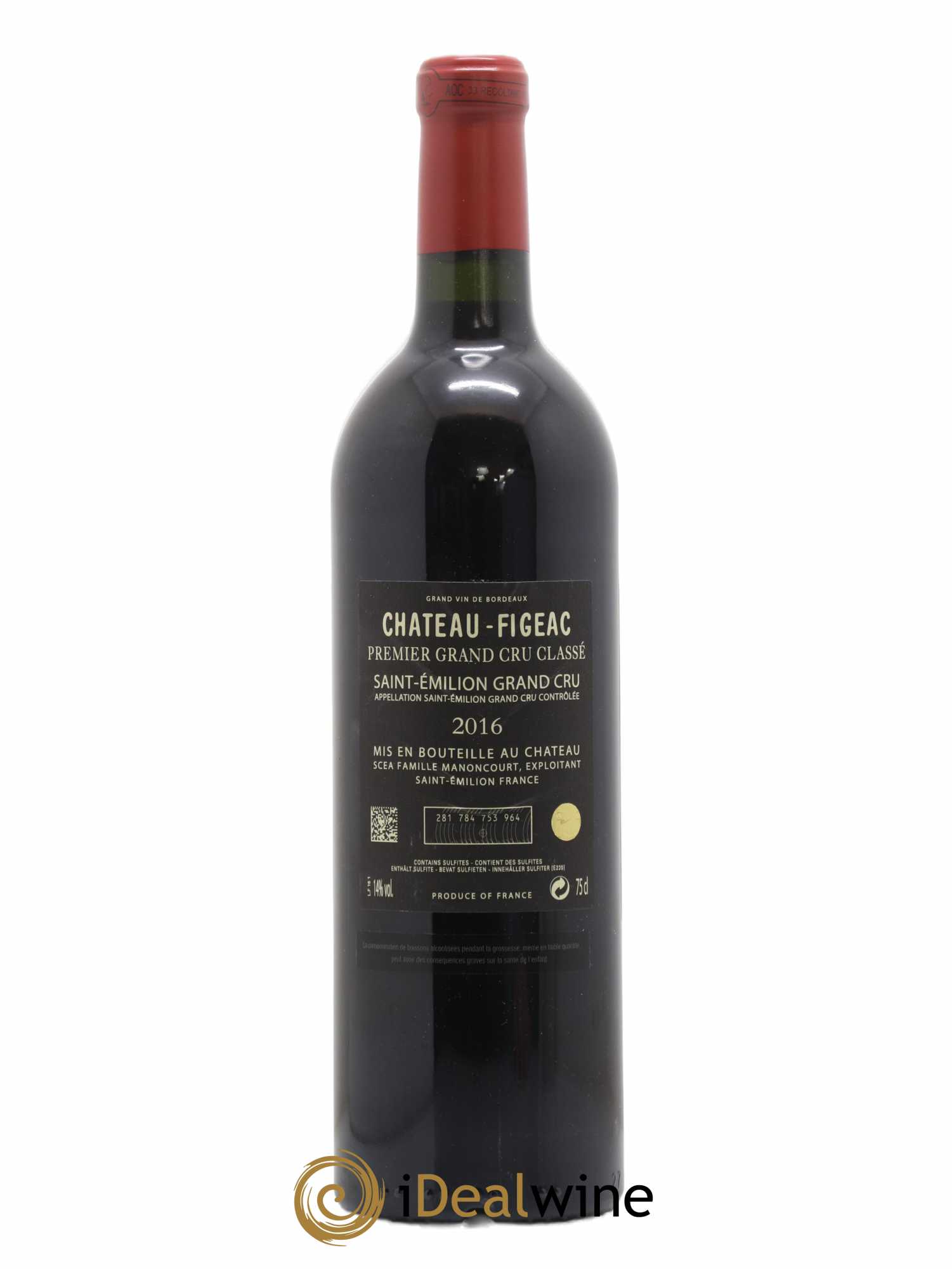 Château Figeac 1er Grand Cru Classé A 2016 - Lot de 1 bouteille - 1