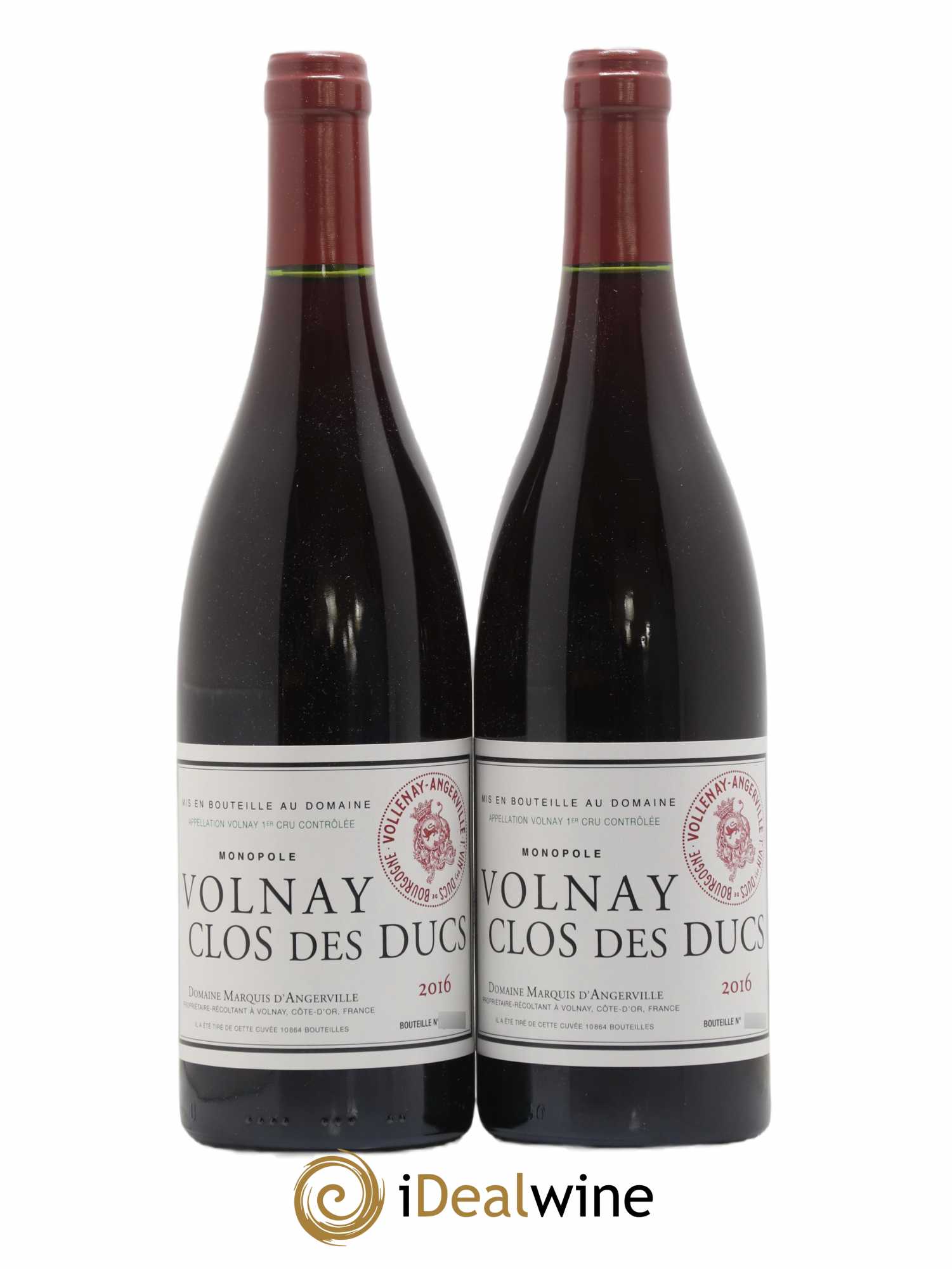 Volnay 1er Cru Clos des Ducs Marquis d'Angerville (Domaine) 2016 - Lot de 2 bouteilles - 0