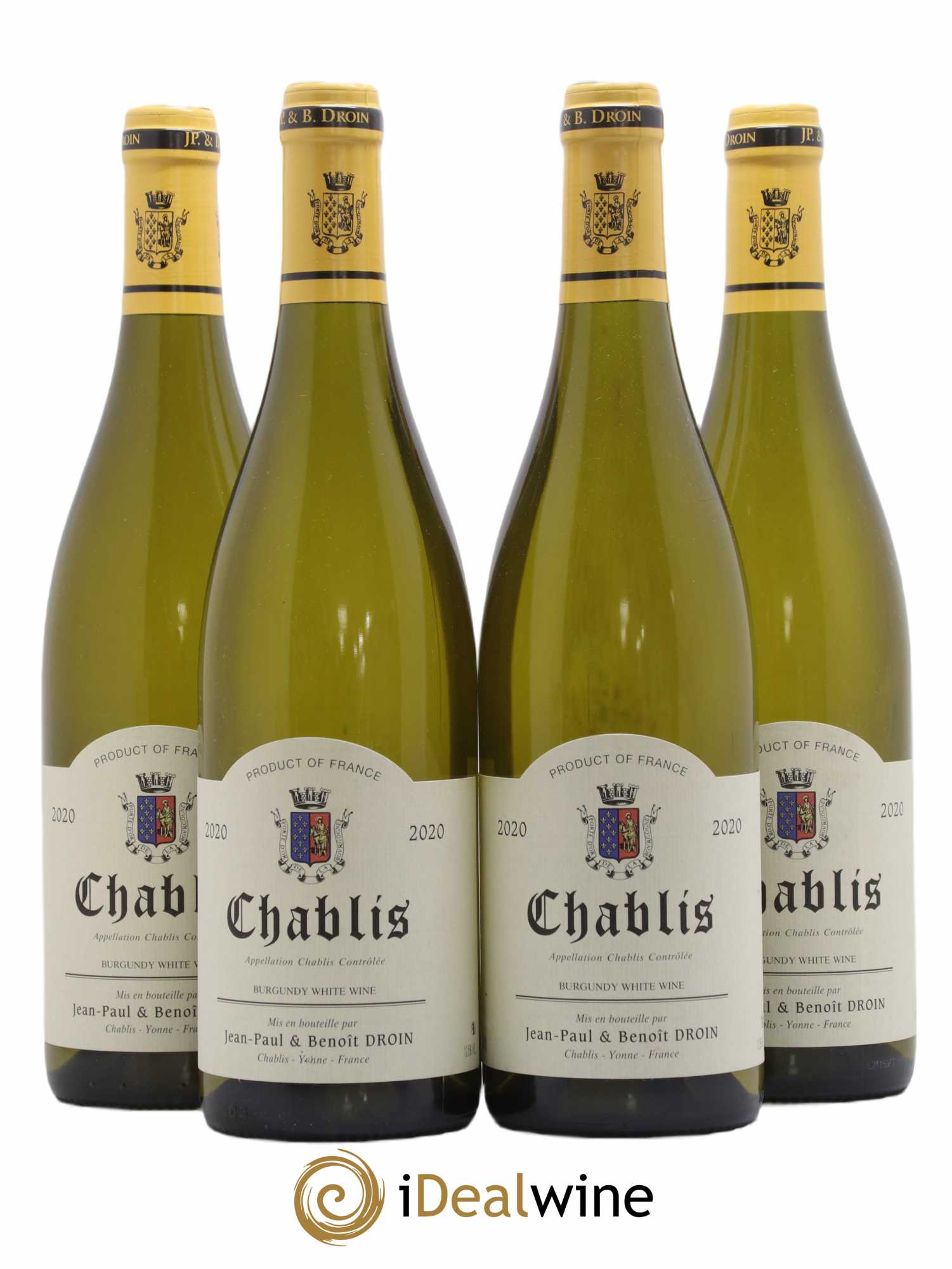 Chablis Jean-Paul & Benoît Droin (Domaine) 2020 - Lot de 4 bouteilles - 0