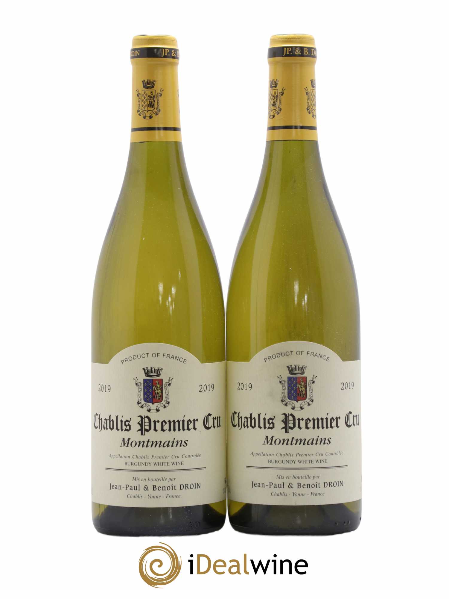 Chablis 1er Cru Montmains Jean-Paul & Benoît Droin (Domaine) 2019 - Lot de 2 bouteilles - 0