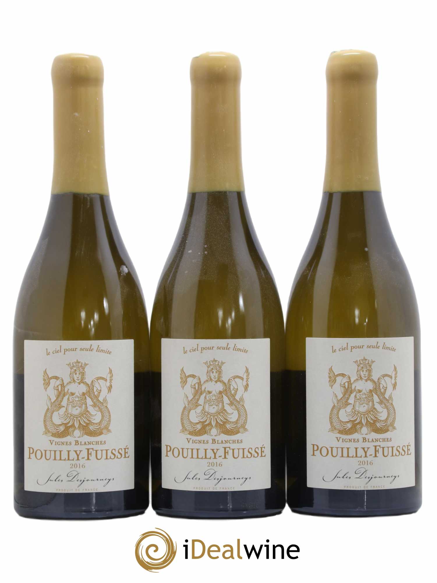 Pouilly-Fuissé Vignes Blanches Jules Desjourneys 2016 - Lot de 3 bouteilles - 0
