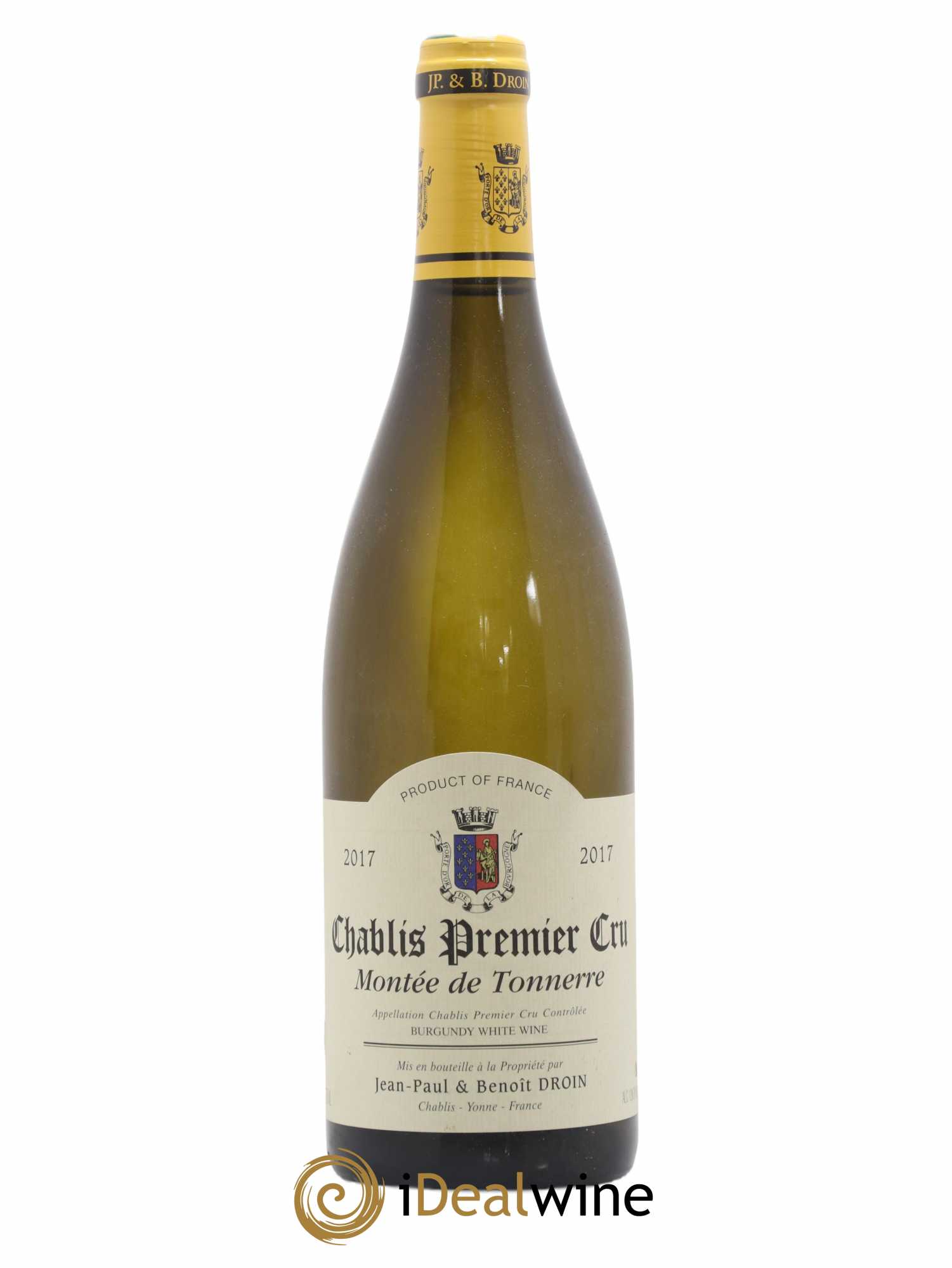Chablis 1er Cru Montée de Tonnerre Jean-Paul & Benoît Droin (Domaine) 2017 - Lot de 1 bouteille - 0