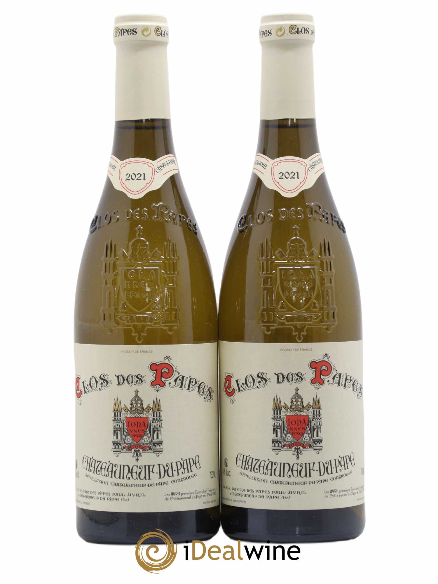 Châteauneuf-du-Pape Clos des Papes - Paul Avril 2021 - Lot de 2 bouteilles - 0