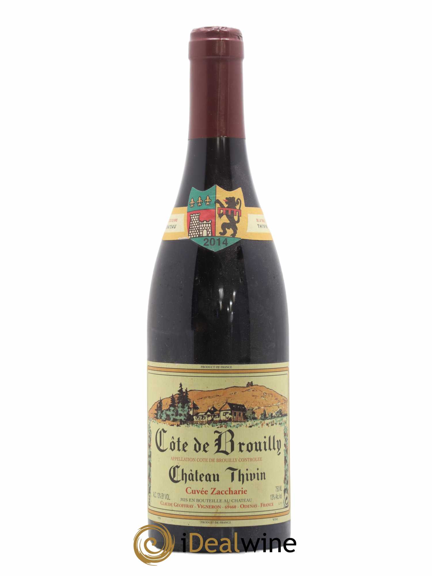 Côte de Brouilly Cuvée Zaccharie Château Thivin 2014 - Lot de 1 bouteille - 0