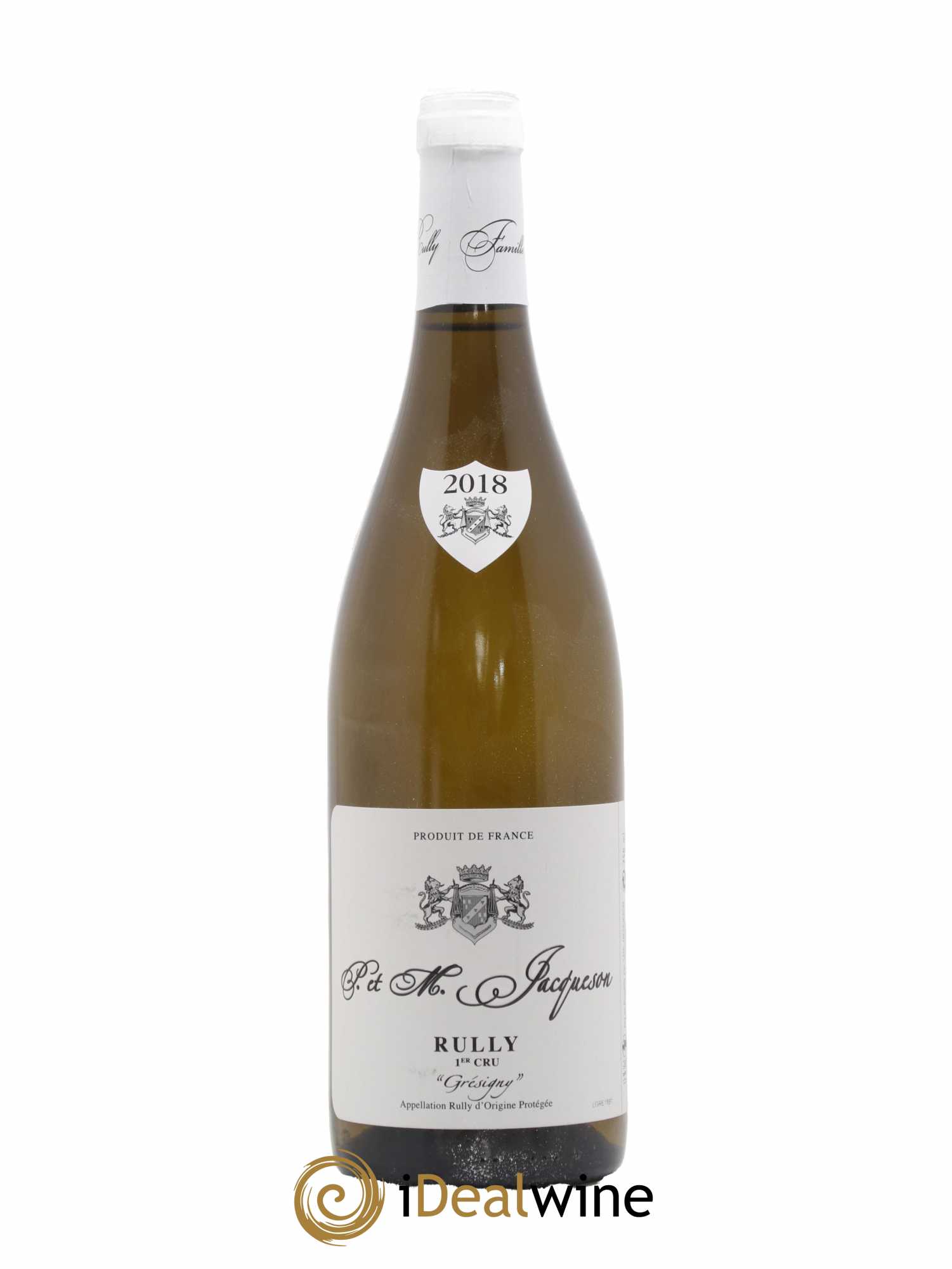 Rully 1er Cru Grésigny Paul & Marie Jacqueson 2018 - Lot de 1 bouteille - 0