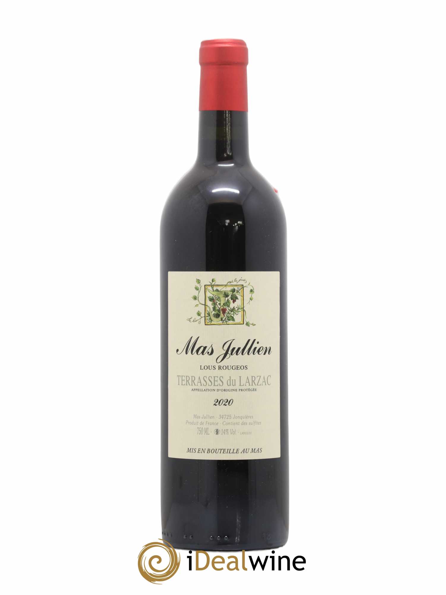 Terrasses du Larzac Mas Jullien Lous Rougeos Olivier Jullien 2020 - Lot de 1 bouteille - 0