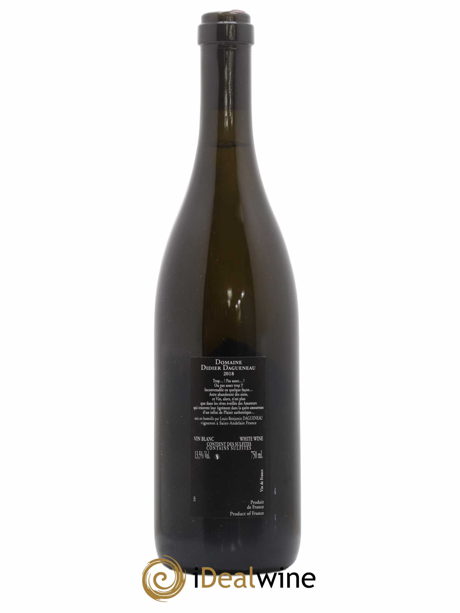 Vin de France (anciennement Pouilly-Fumé) Silex Dagueneau (Domaine Didier - Louis-Benjamin) 2018 - Lot de 1 bouteille - 1