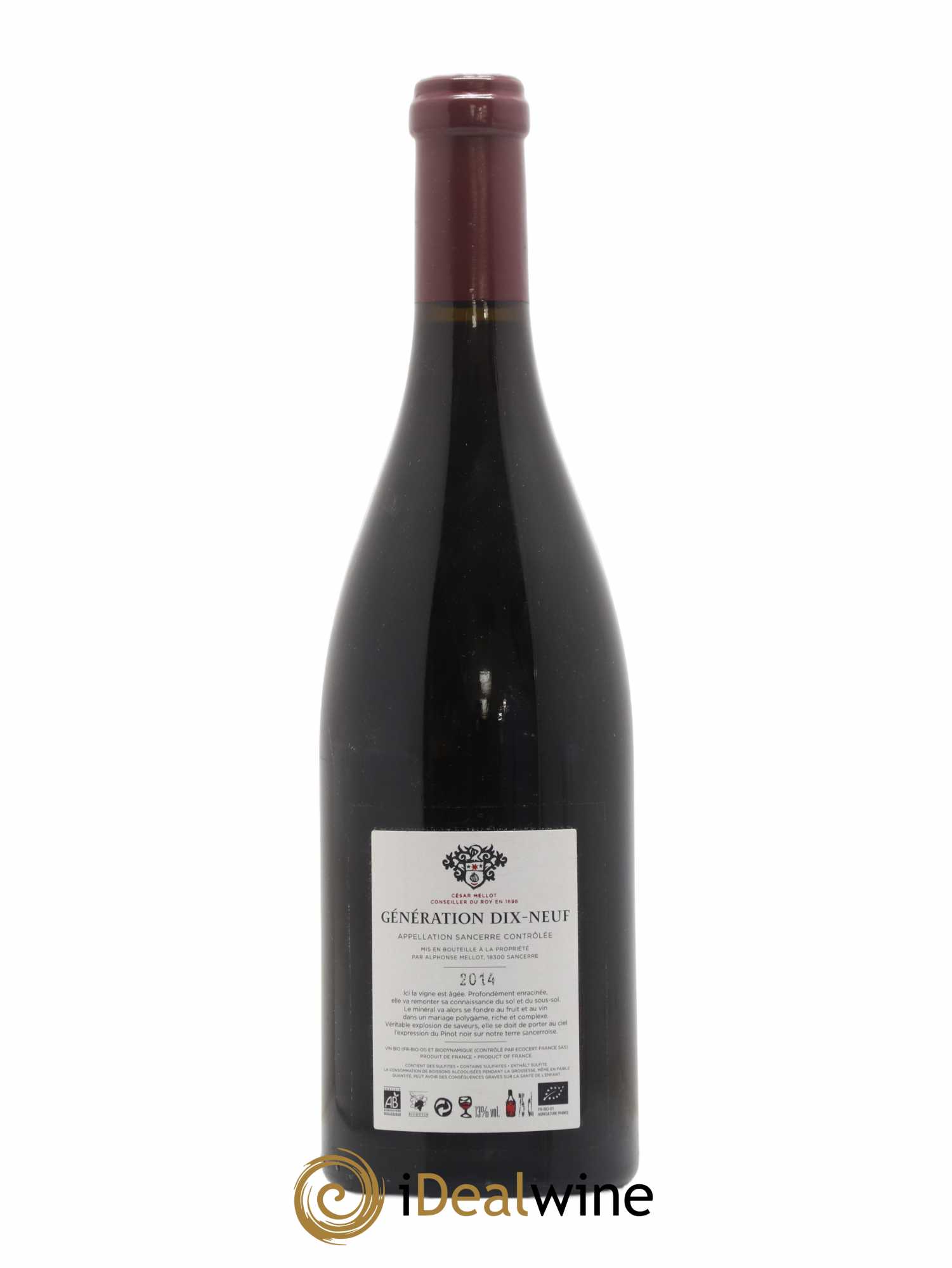 Sancerre Génération XIX Alphonse Mellot 2014 - Lot de 1 bouteille - 1