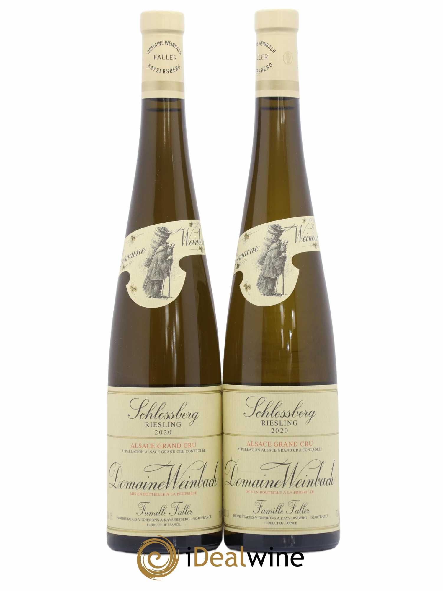 Alsace Grand Cru Schlossberg Riesling Weinbach (Domaine) 2020 - Lot de 2 bouteilles - 0