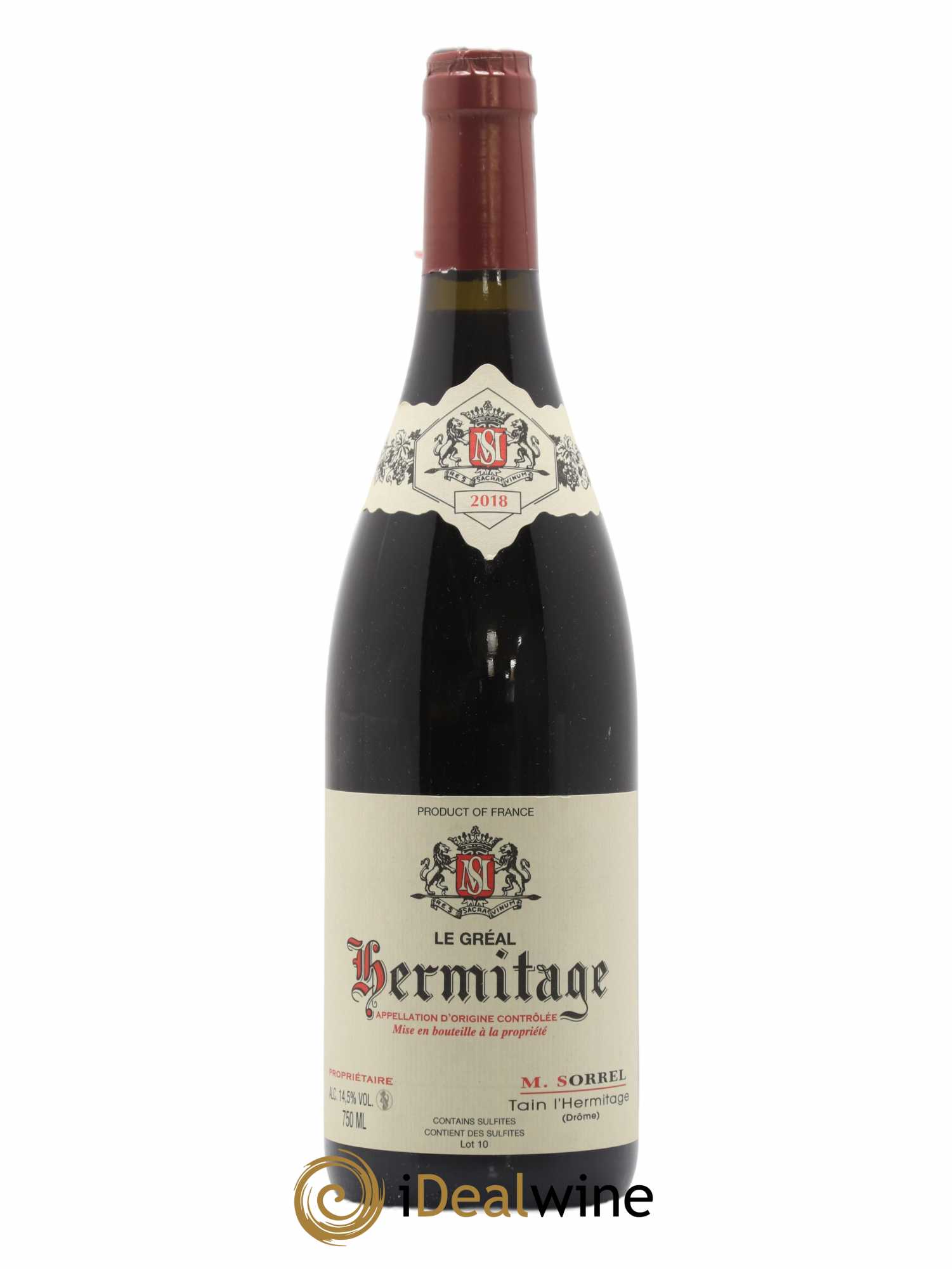 Hermitage Le Gréal Marc Sorrel 2018 - Lot de 1 bouteille - 0