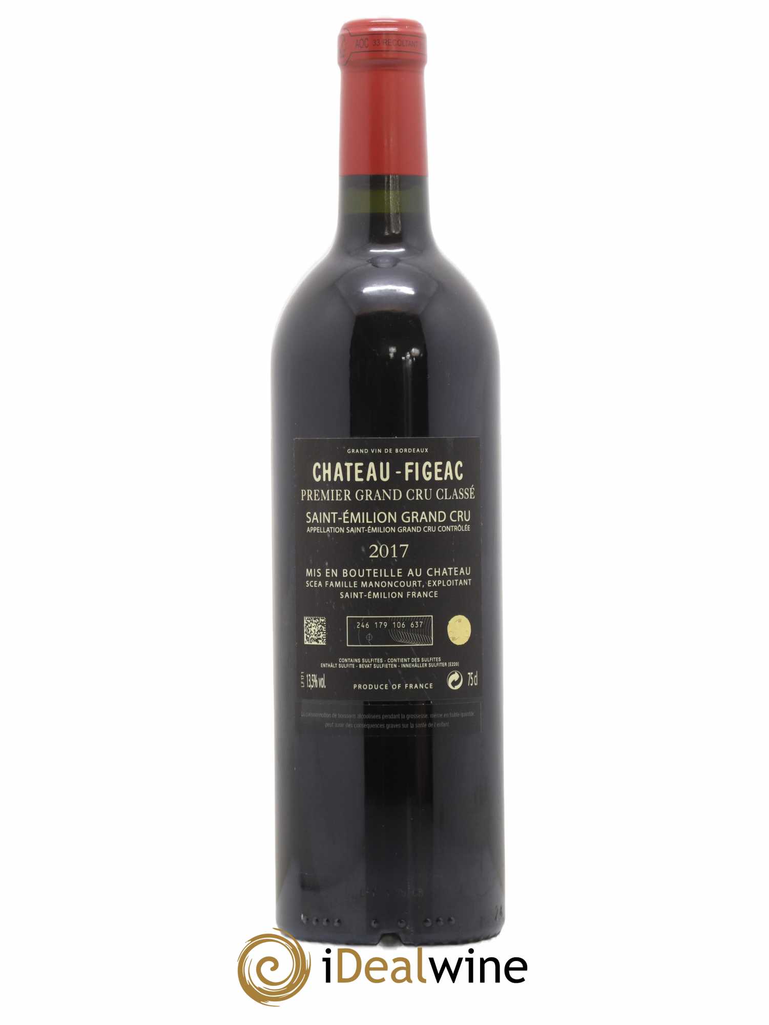 Château Figeac 1er Grand Cru Classé A 2017 - Lot de 1 bouteille - 1