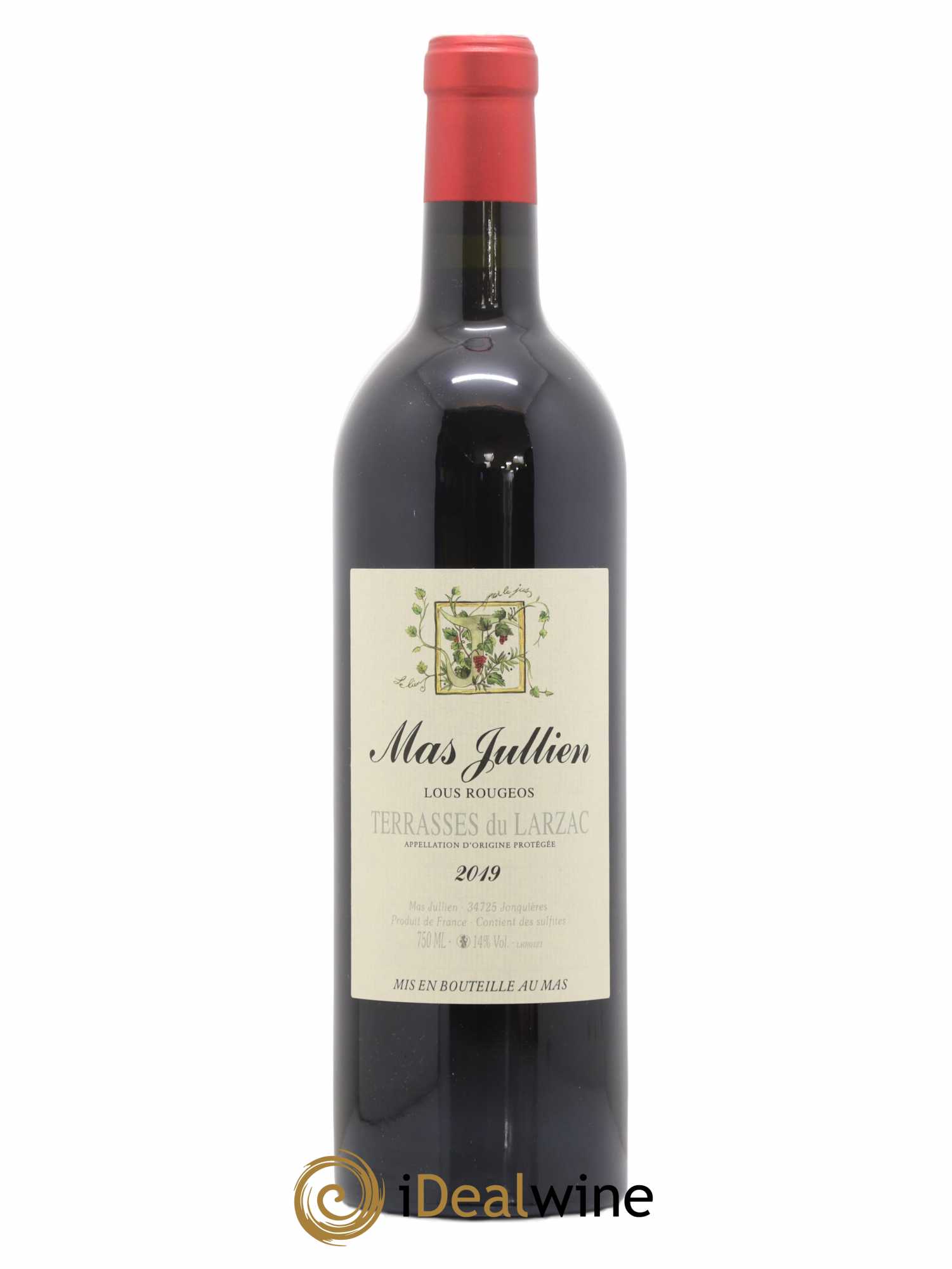 Terrasses du Larzac Mas Jullien Lous Rougeos Olivier Jullien 2019 - Lot de 1 bouteille - 0