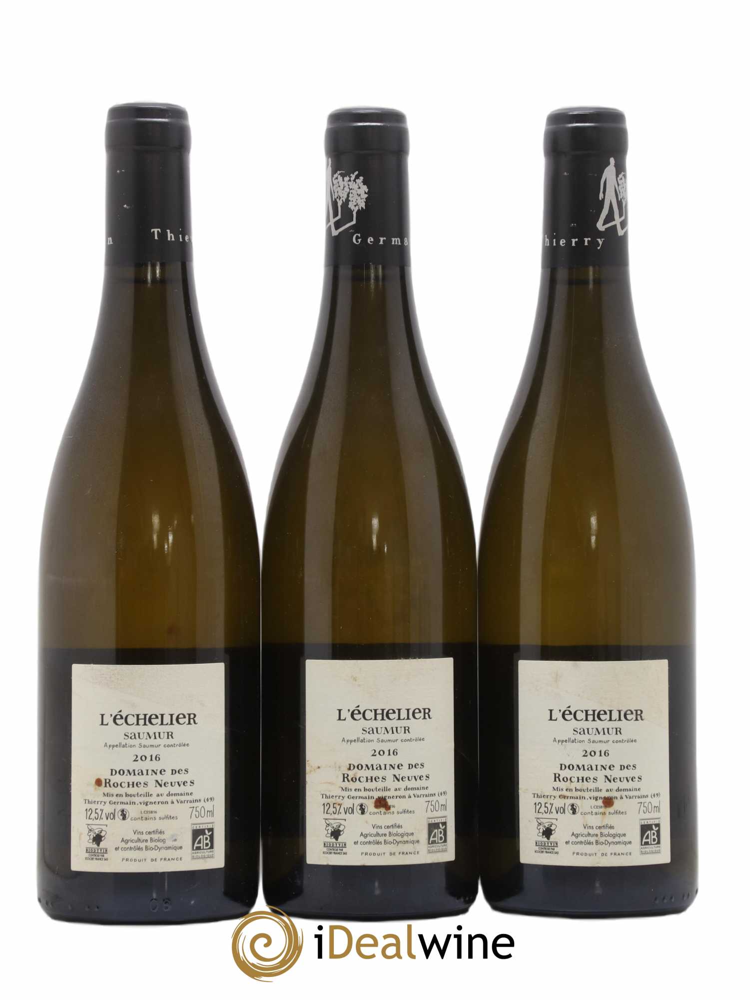 Saumur l'Echelier Domaine des Roches Neuves - Thierry Germain 2016 - Lot de 3 bouteilles - 1