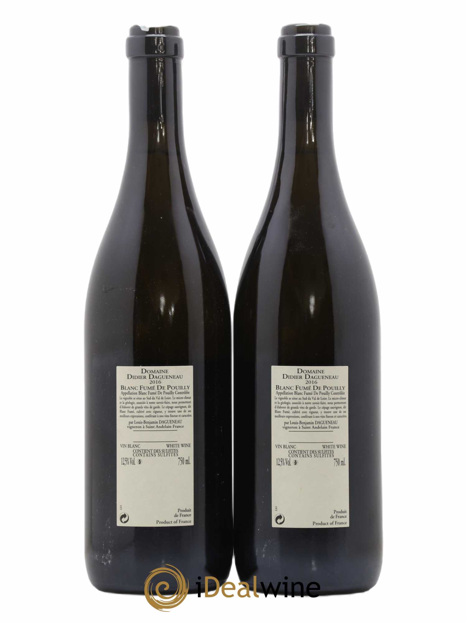 Vin de France (anciennement Pouilly-Fumé) Buisson Renard Dagueneau (Domaine Didier - Louis-Benjamin) 2016 - Lot de 2 bouteilles - 1