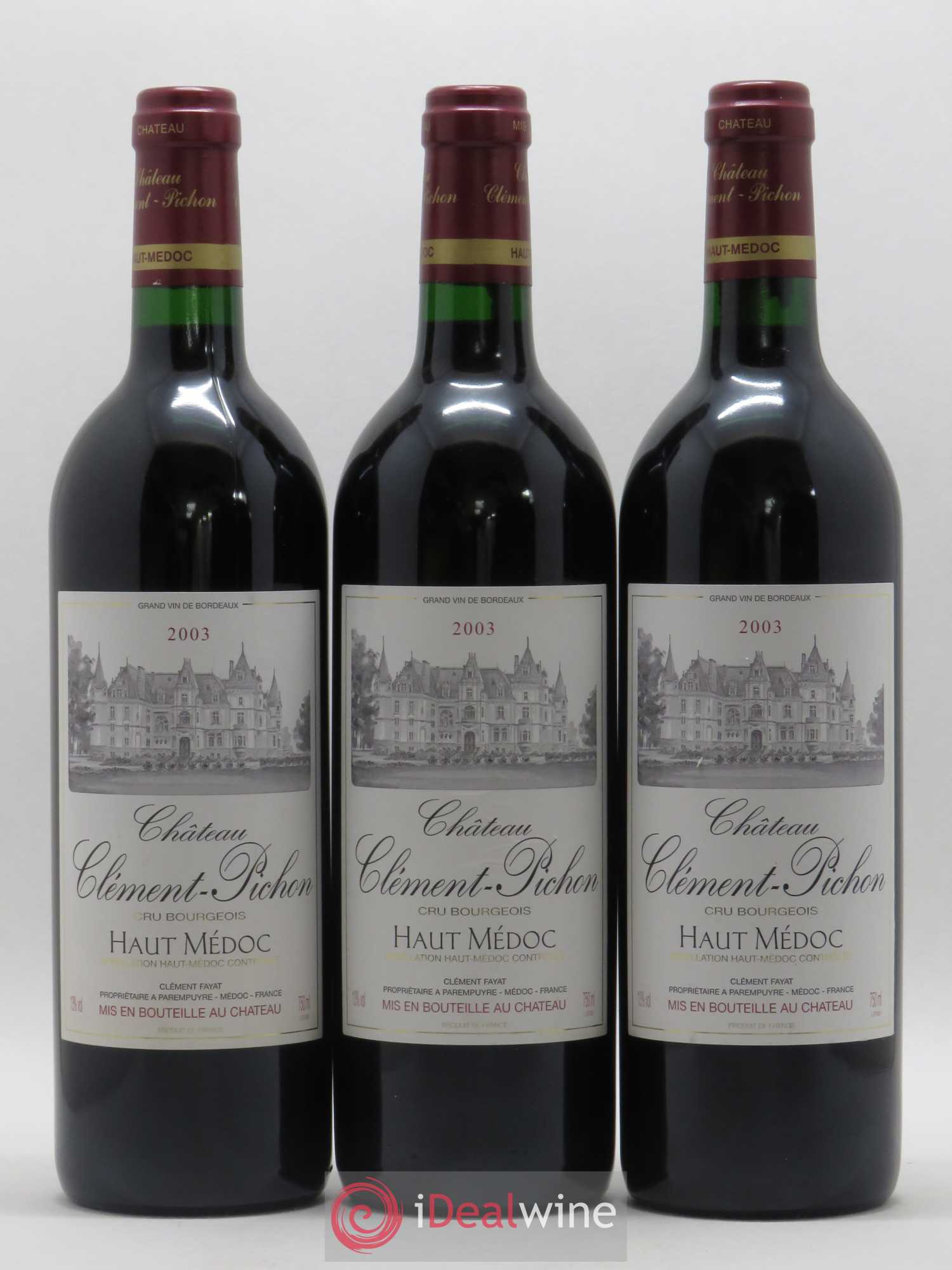 Château Clément-Pichon Cru Bourgeois 2003 - Lot de 6 bouteilles - 1
