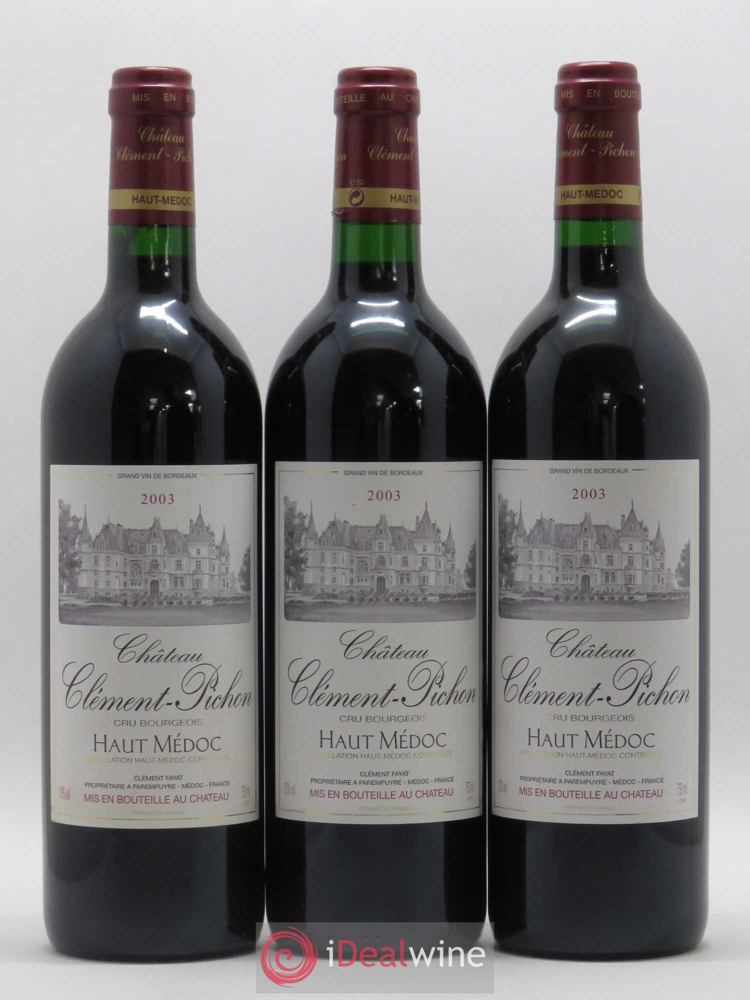 Château Clément-Pichon Cru Bourgeois 2003 - Lot de 6 bouteilles - 2