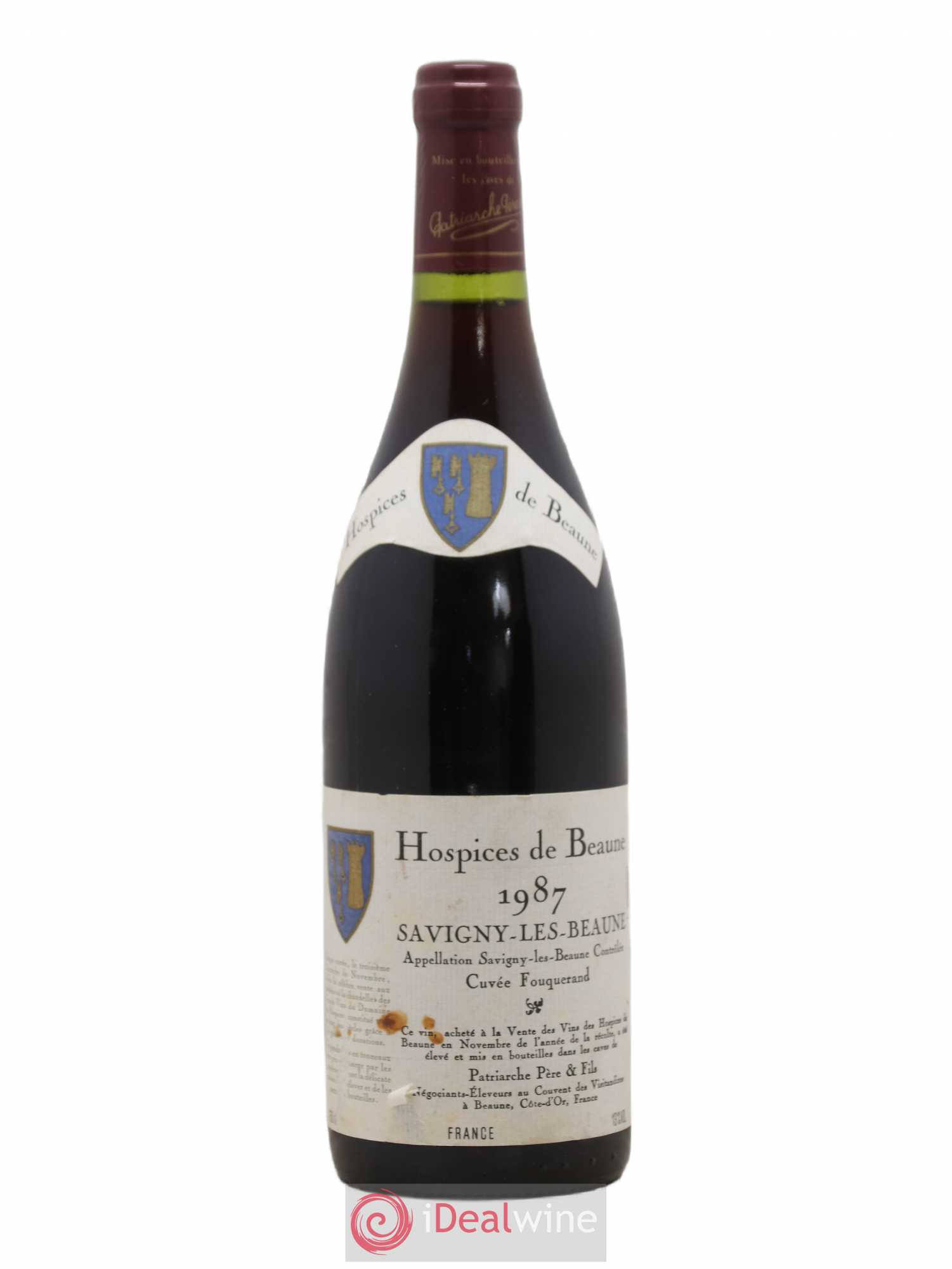 Savigny-lès-Beaune Hospices de Beaune Cuvée Fouquerand Patriarche 1987 - Posten von 1 Flasche - 0