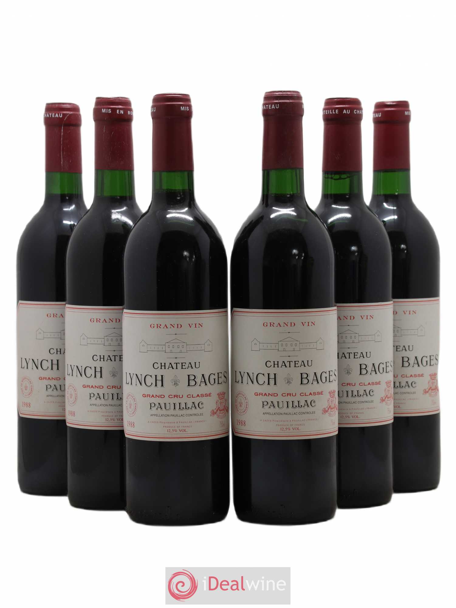 Château Lynch Bages 5ème Grand Cru Classé 1988 - Lot de 6 bouteilles - 0