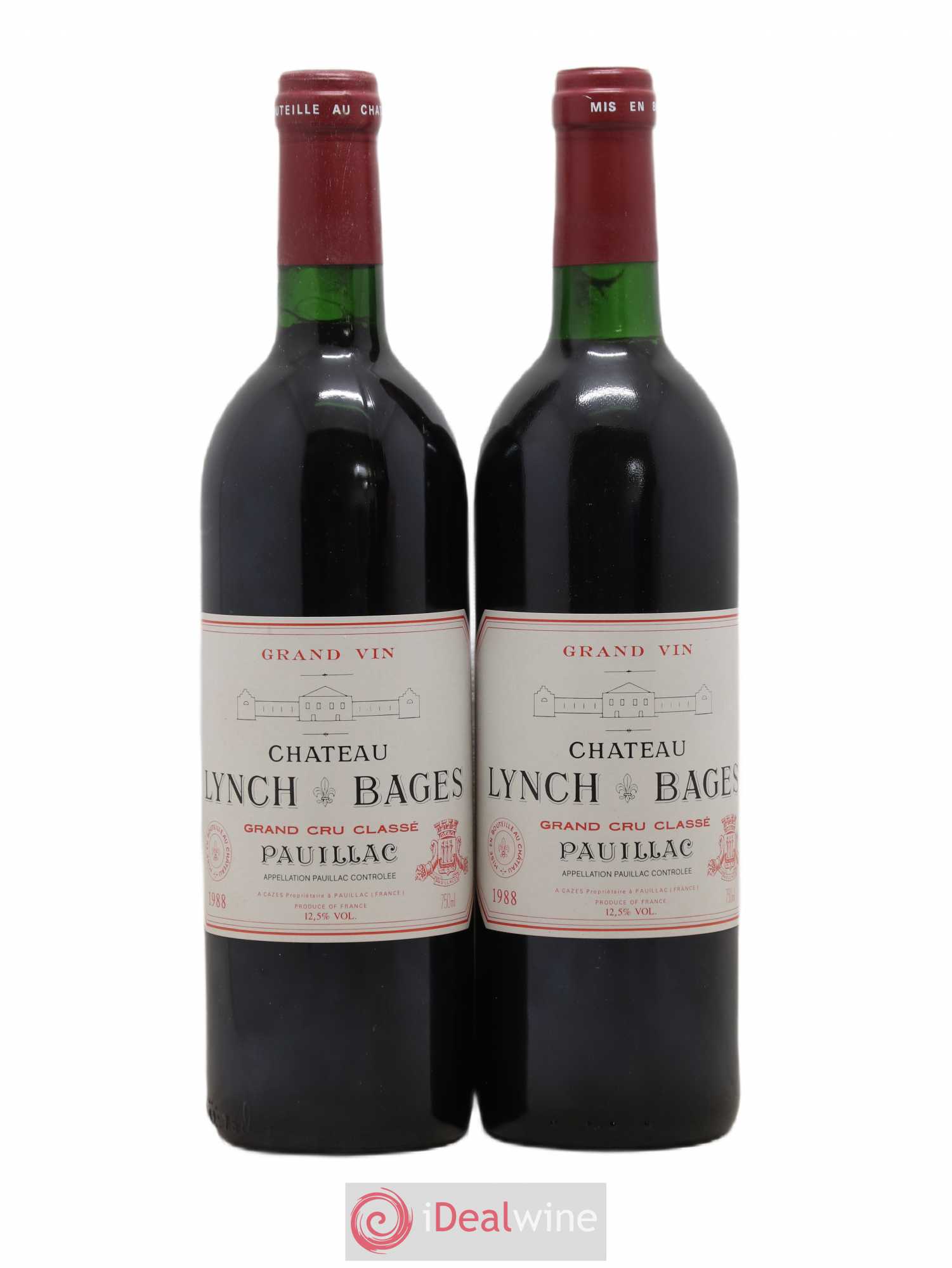 Château Lynch Bages 5ème Grand Cru Classé 1988 - Lot de 2 bouteilles - 0