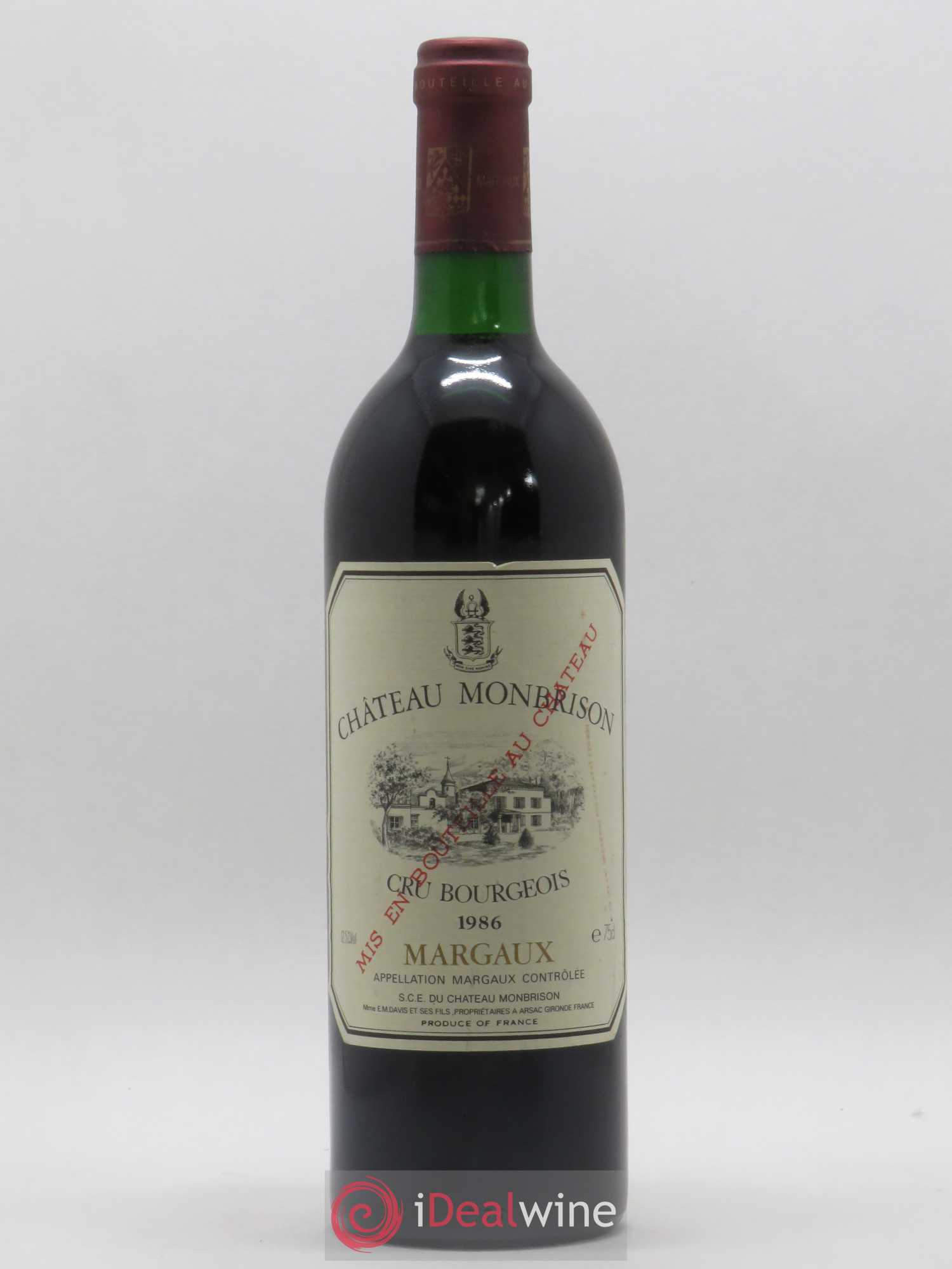 Château Monbrison 1986 - Lot de 1 bouteille - 0
