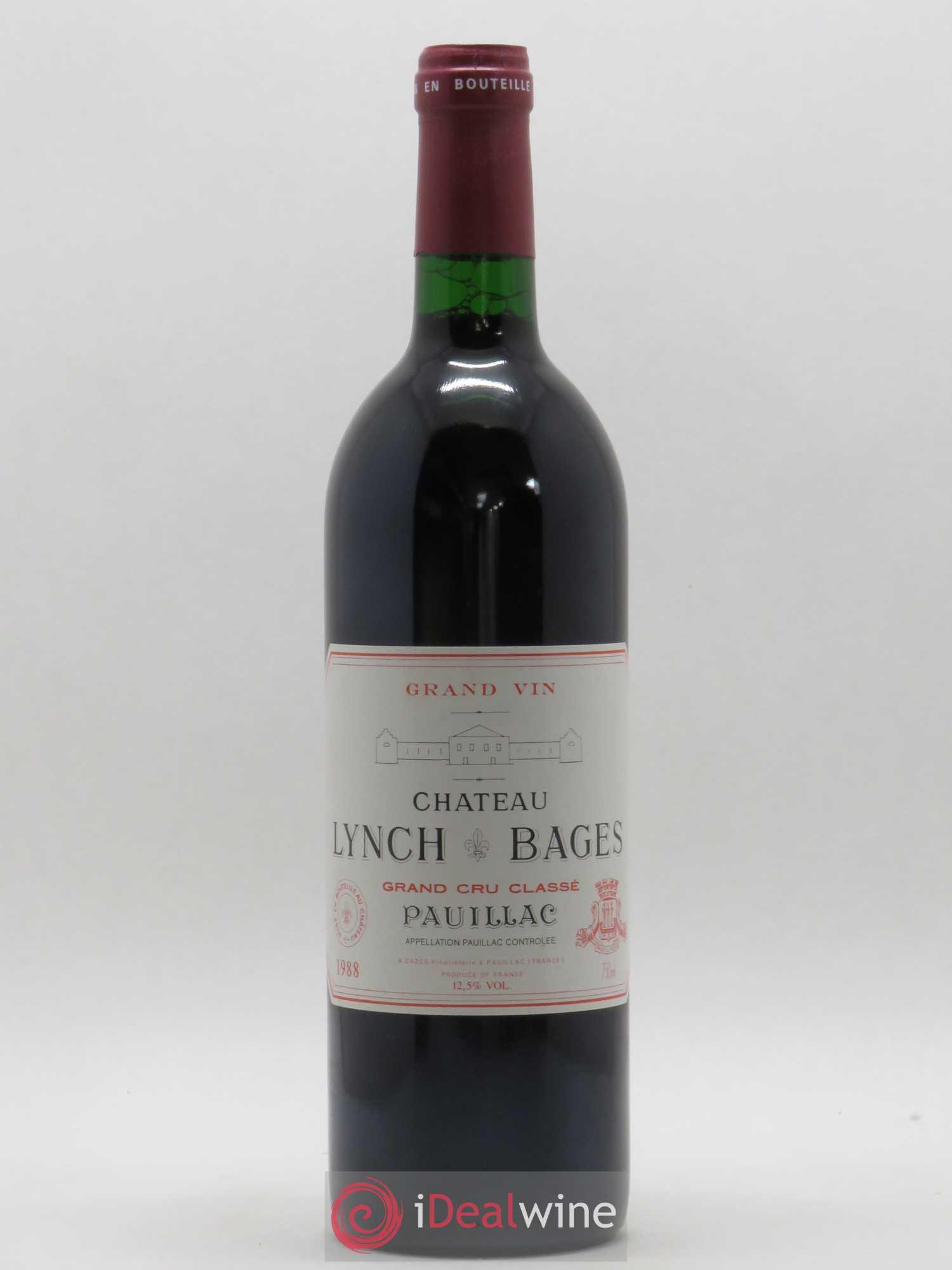 Château Lynch Bages 5ème Grand Cru Classé 1988 - Lot de 1 bouteille - 0