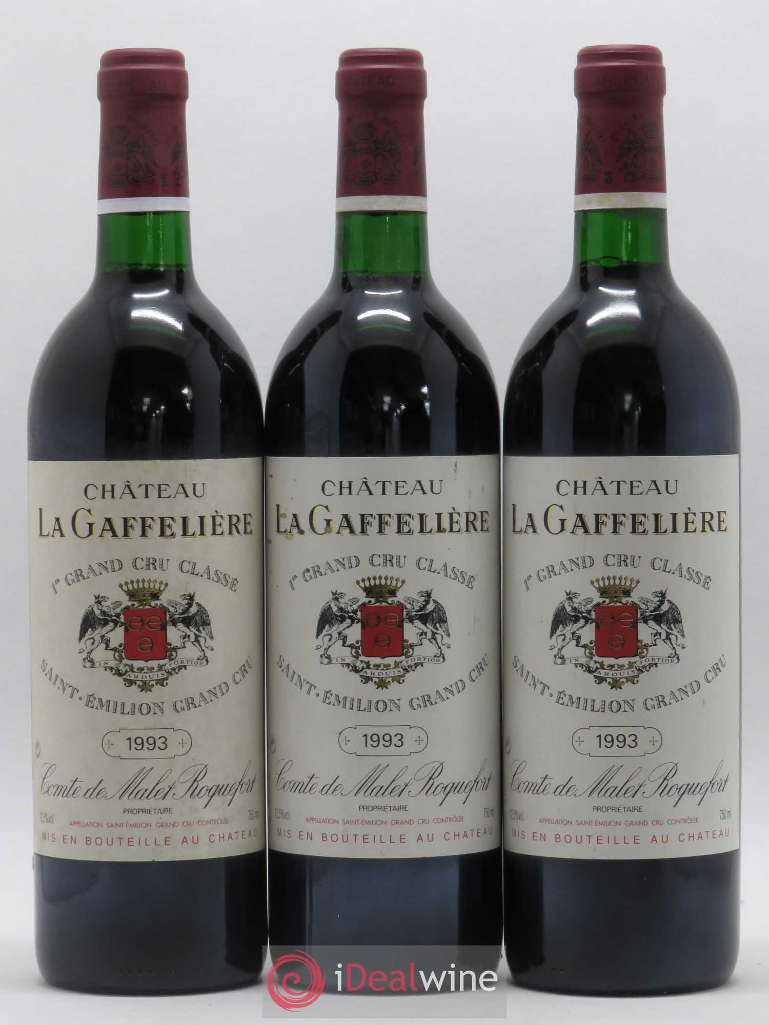 Château la Gaffelière 1er Grand Cru Classé B 1993 - Lot de 3 bouteilles - 0