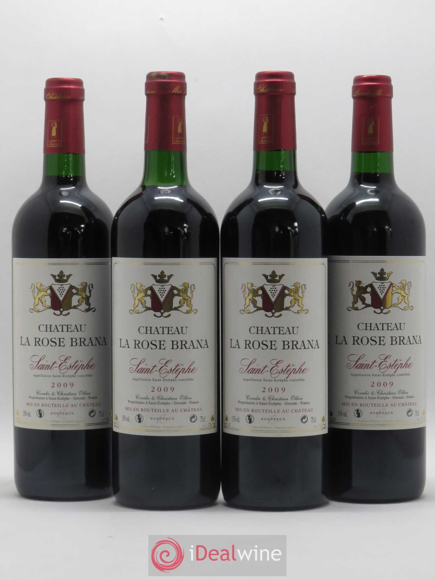 Saint-Estèphe Château La Rose Brana 2009 - Lot de 4 bouteilles - 0
