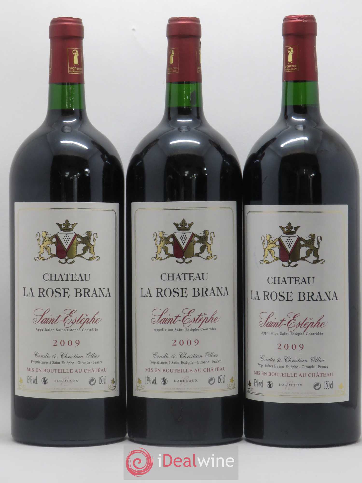 Saint-Estèphe Château La Rose Brana 2009 - Lot de 3 magnums - 0