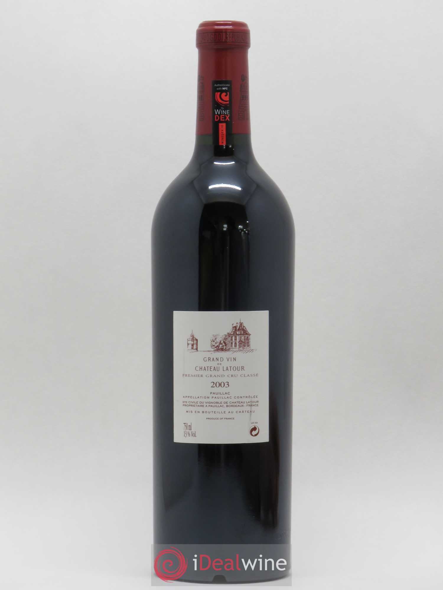 Château Latour 1er Grand Cru Classé 2003 - Lot de 1 bouteille - 1