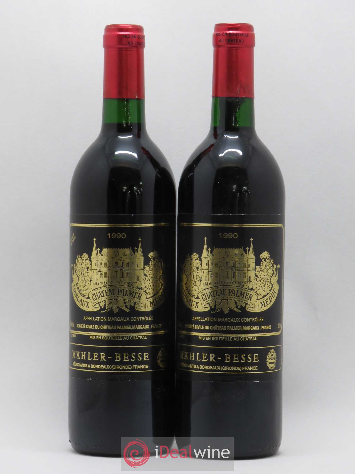 Château Palmer 3ème Grand Cru Classé 1990 - Lot de 2 bouteilles - 0