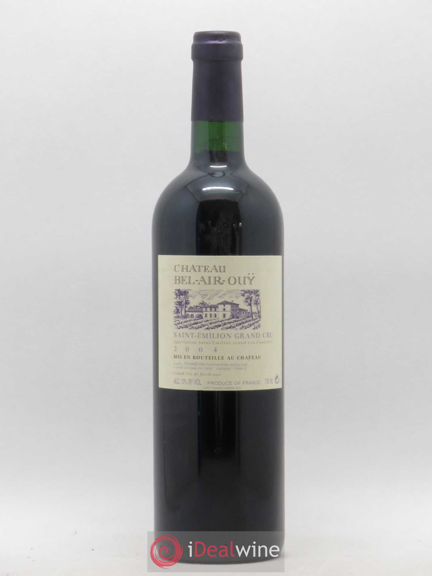 Château Bel Air Ouÿ 2004 - Lot de 1 bouteille - 0