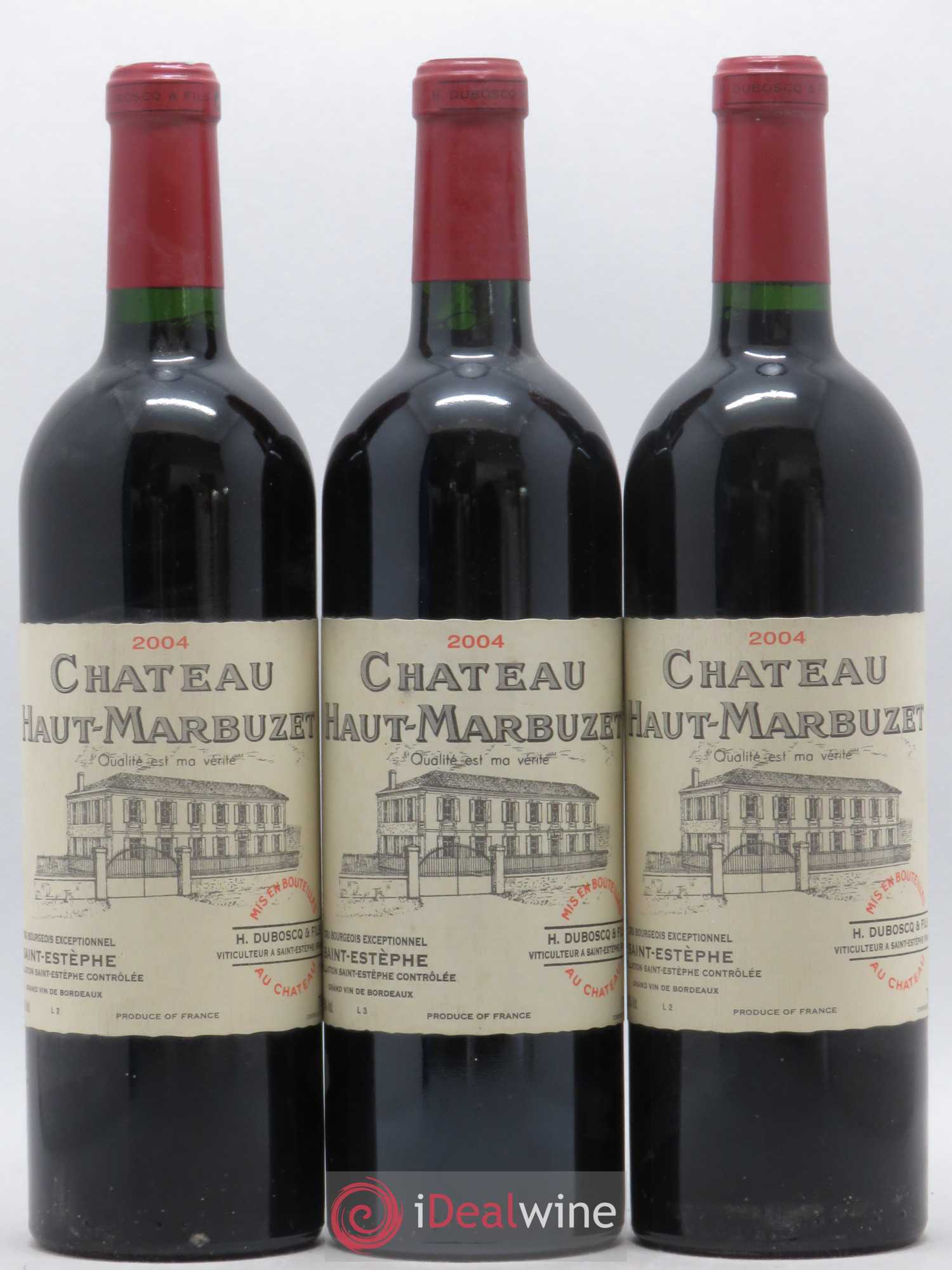 Château Haut Marbuzet 2004 - Lot de 3 bouteilles - 0