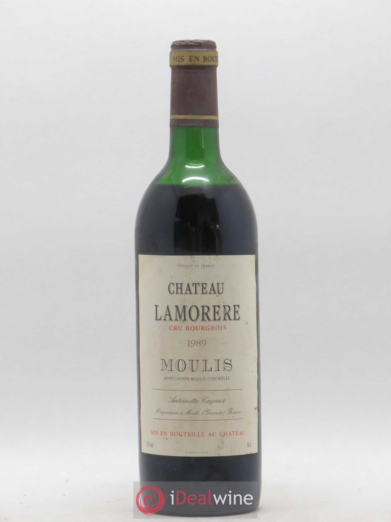 Moulis en Médoc Château Lamorere 1989 - Lot de 1 bouteille - 0