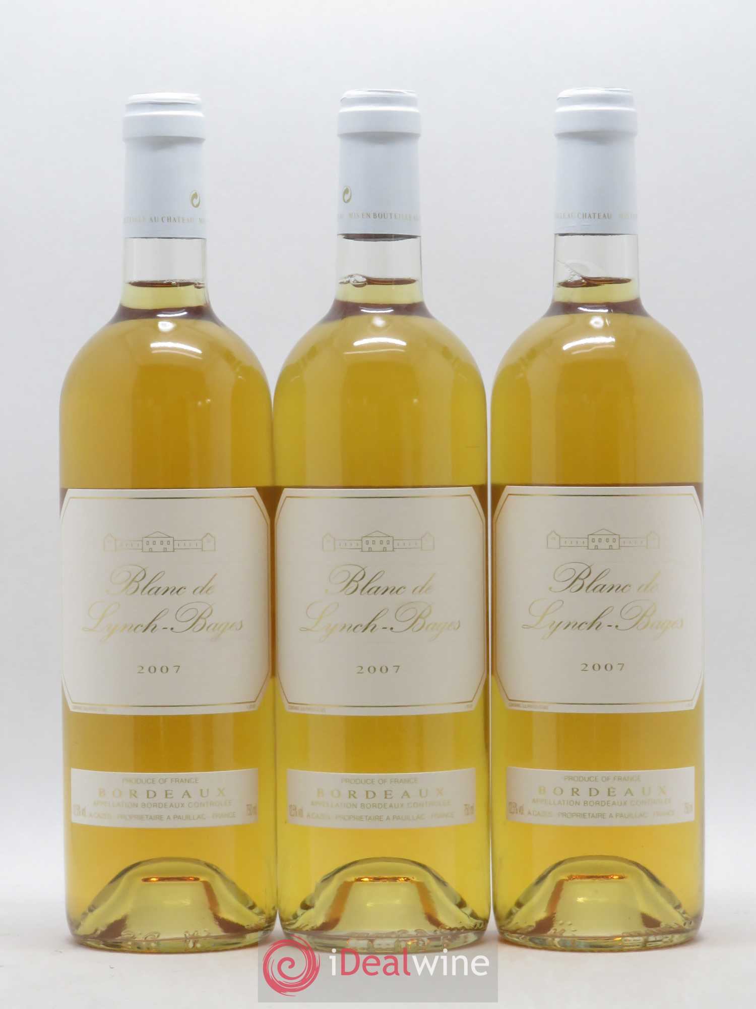 Blanc de Lynch Bages 2007 - Lot de 3 bouteilles - 0
