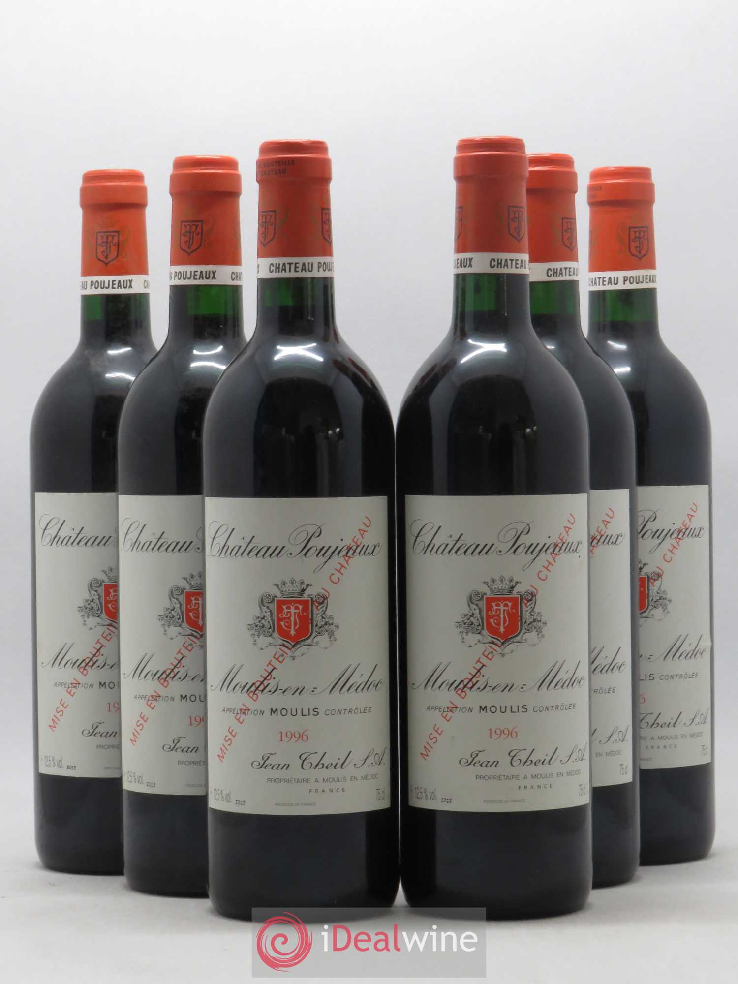 Château Poujeaux 1996 - Lot de 6 bouteilles - 0