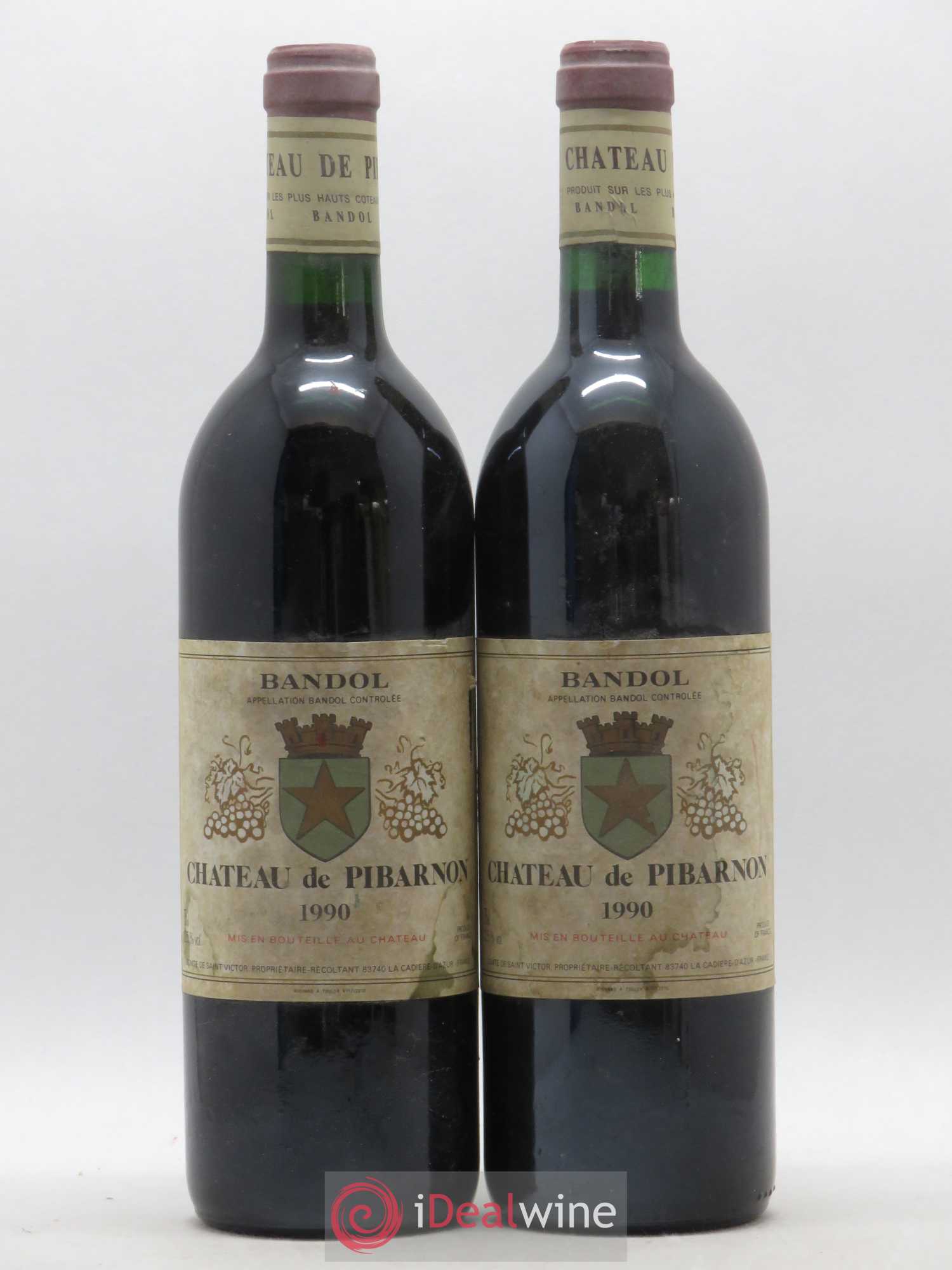 Bandol Château de Pibarnon Comte de Saint-Victor 1990 - Lot de 2 bouteilles - 0