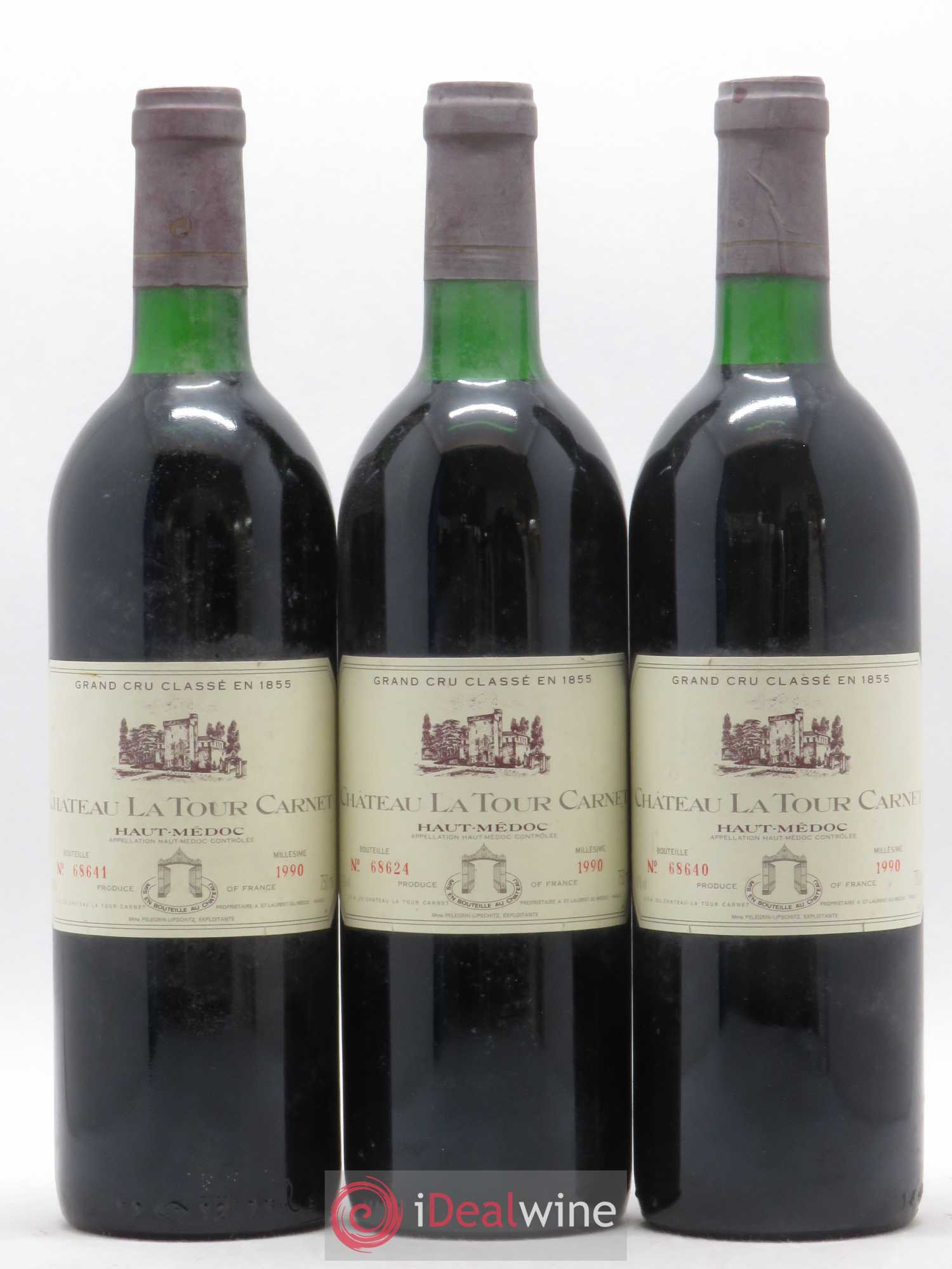 Château la Tour Carnet 4ème Grand Cru Classé 1990 - Lot de 6 bouteilles - 2