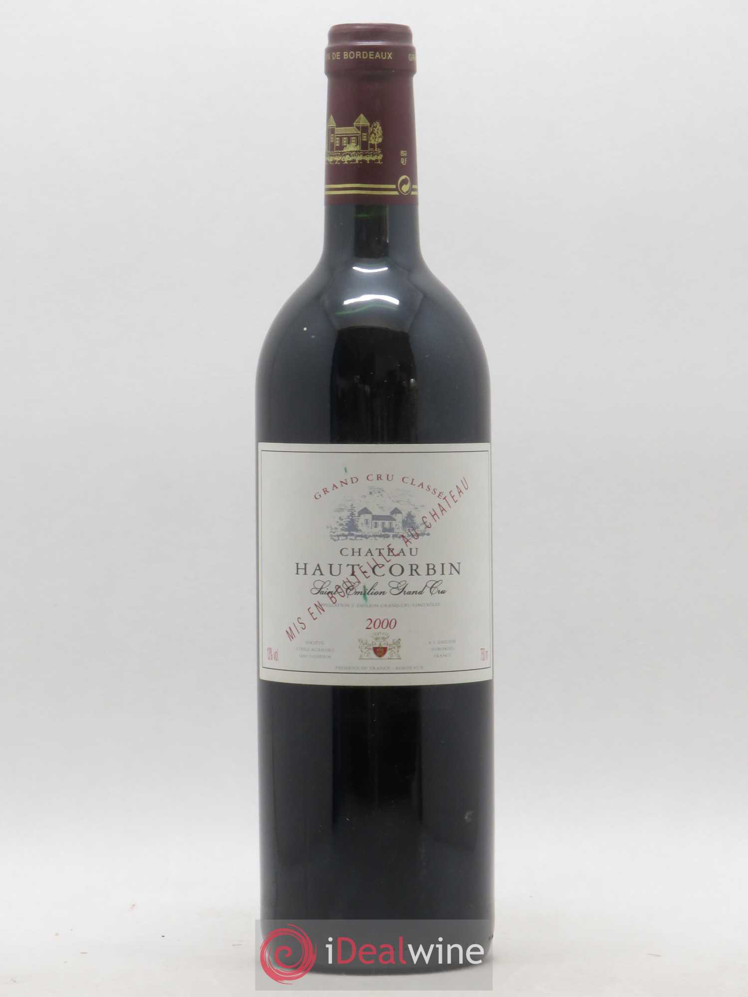 Château Haut Corbin Grand Cru 2000 - Lot de 1 bouteille - 0