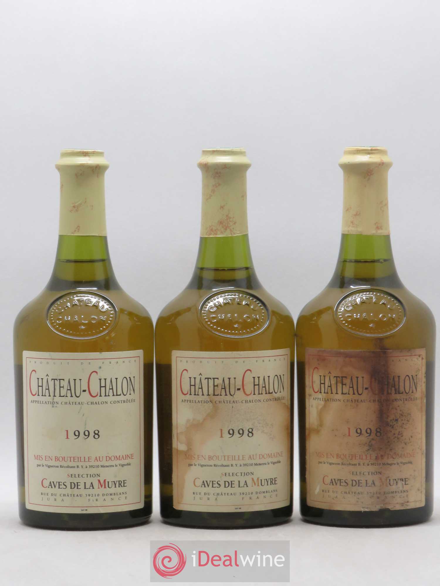 Château-Chalon Caves de La Muyre 1998 - Posten von 3 Flaschen - 0