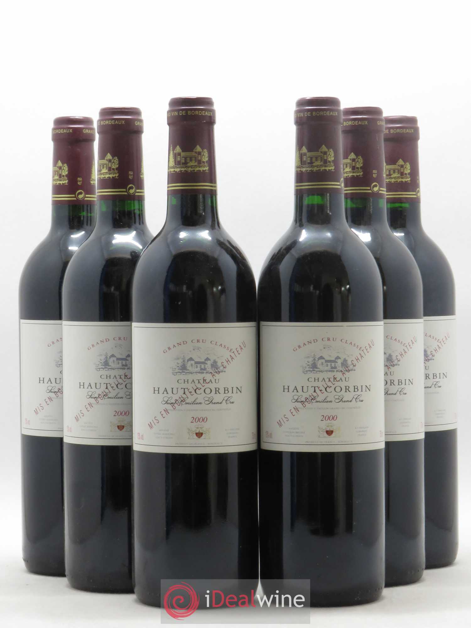 Château Haut Corbin Grand Cru 2000 - Lot de 6 bouteilles - 0