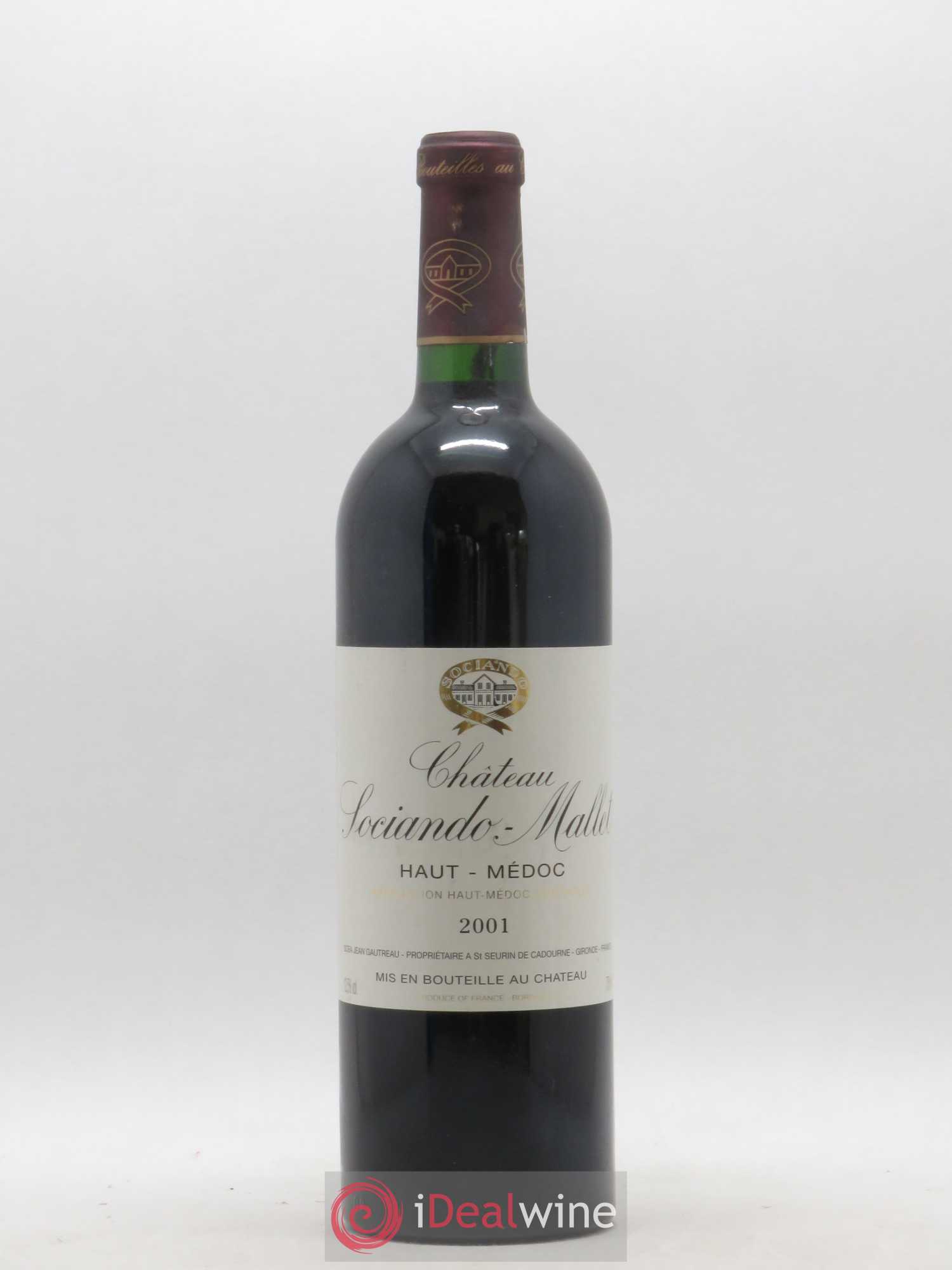 Château Sociando Mallet 2001 - Lot de 1 bouteille - 0