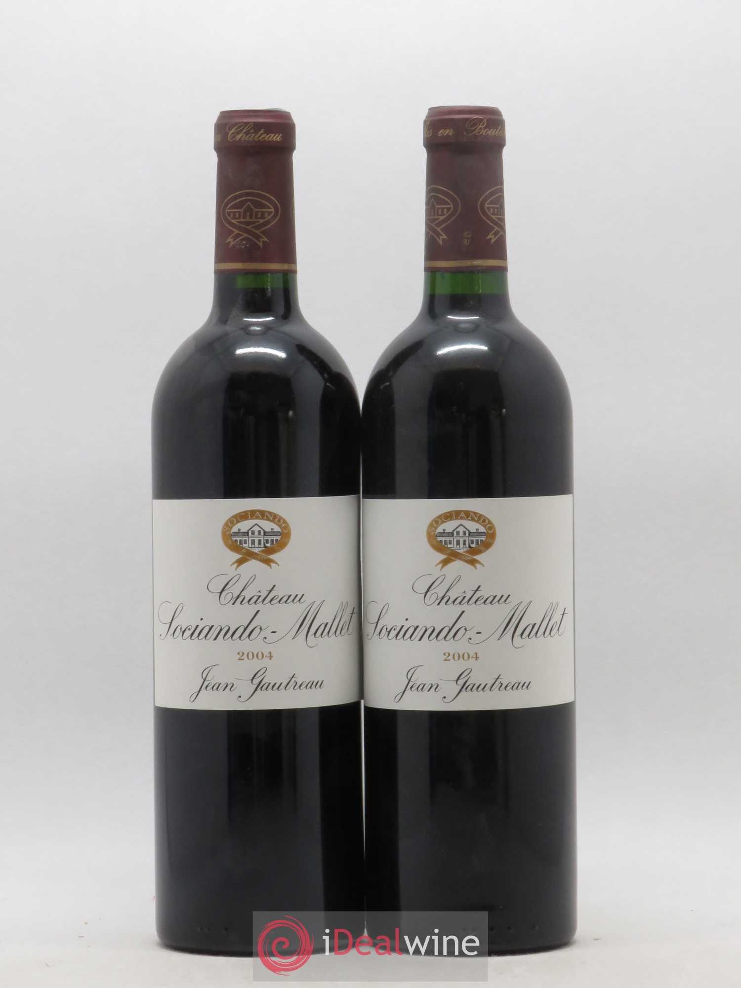 Château Sociando Mallet 2004 - Lot de 2 bouteilles - 0