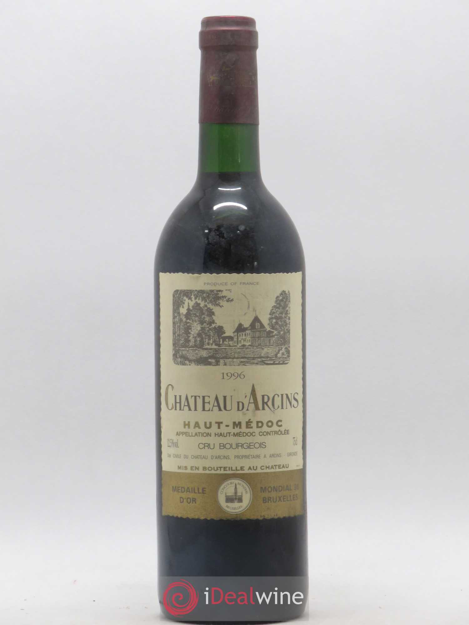 Château d' Arcins Cru Bourgeois 1996 - Lot de 1 bouteille - 0