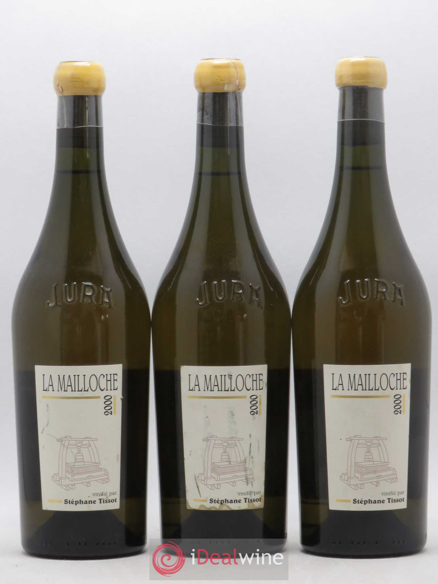 Arbois La Mailloche Bénédicte et Stéphane Tissot 2000 - Lot de 3 bouteilles - 0