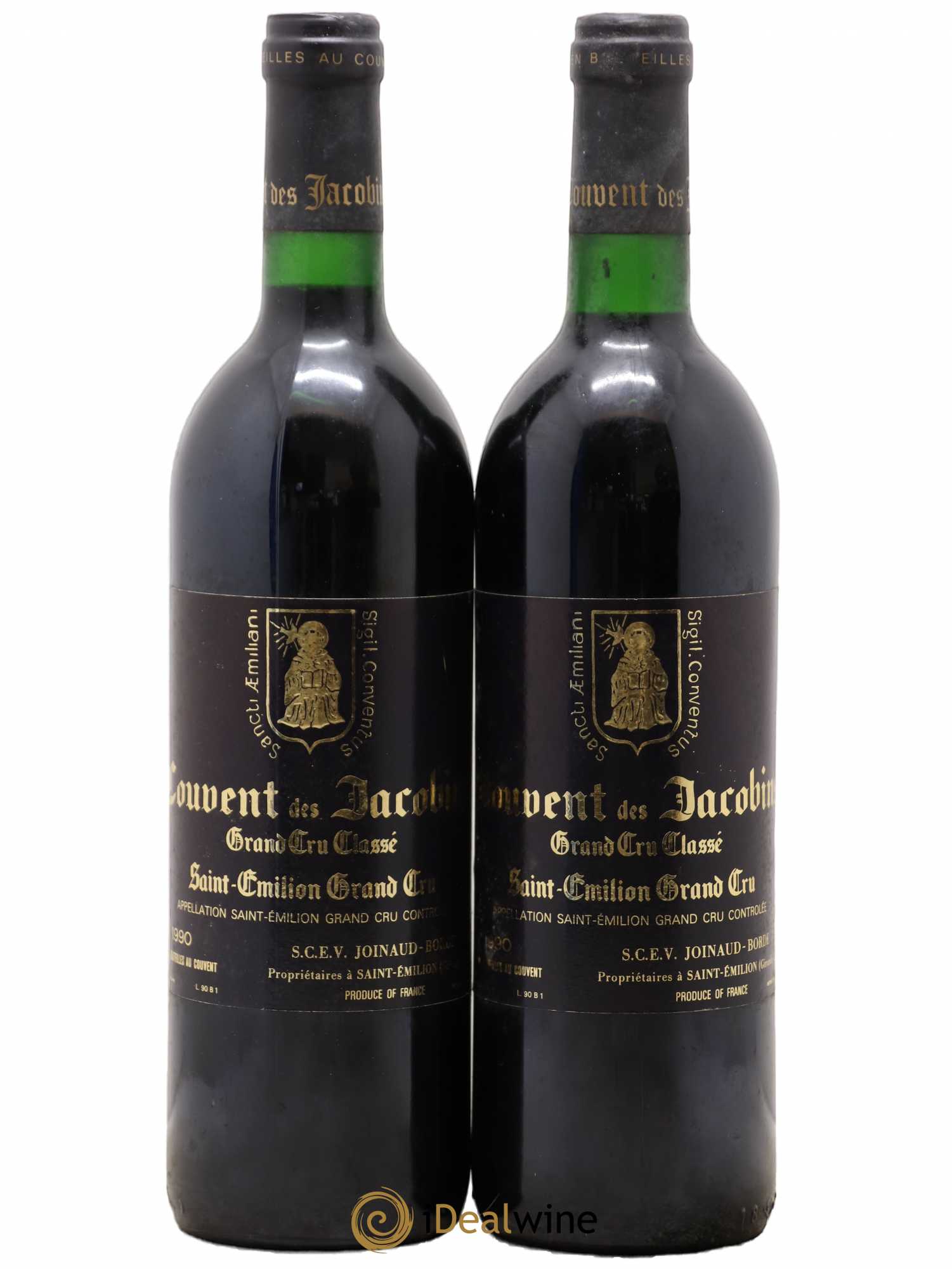 Château Couvent des Jacobins Grand Cru Classé 1990 - Lot de 2 bouteilles - 0